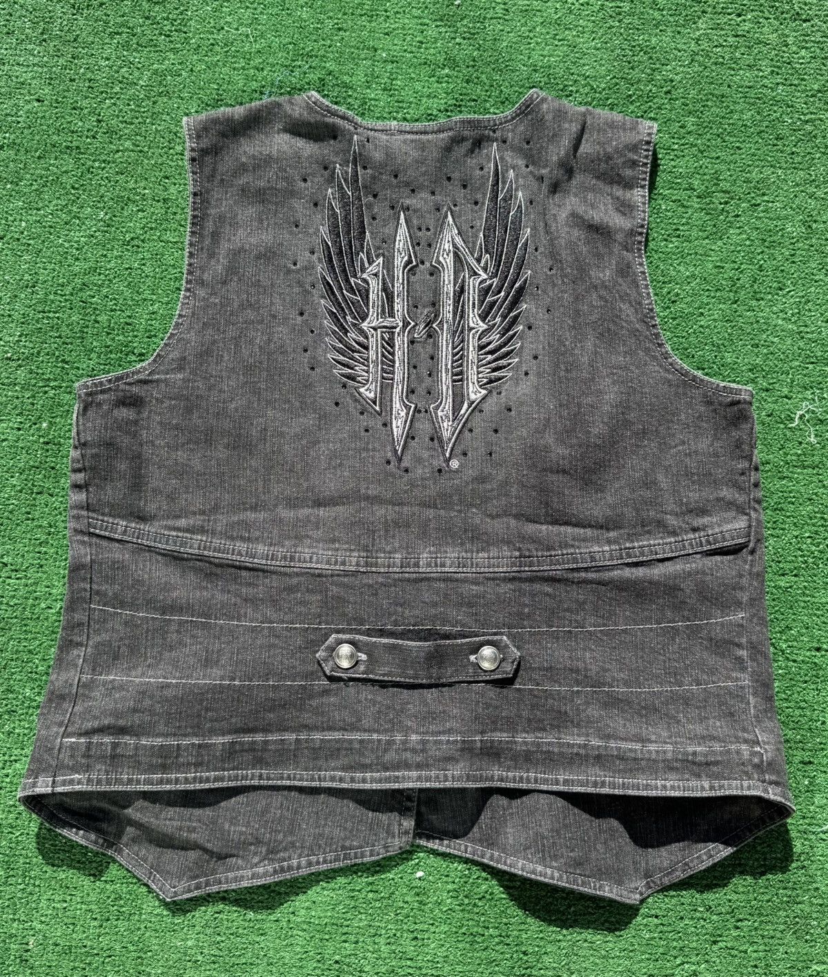 Harley Davidson Harley Davidson Womens Vest w/ Pockets & Rhinestone Back Size XL / US 12-14 / IT 48-50 - 7 Thumbnail