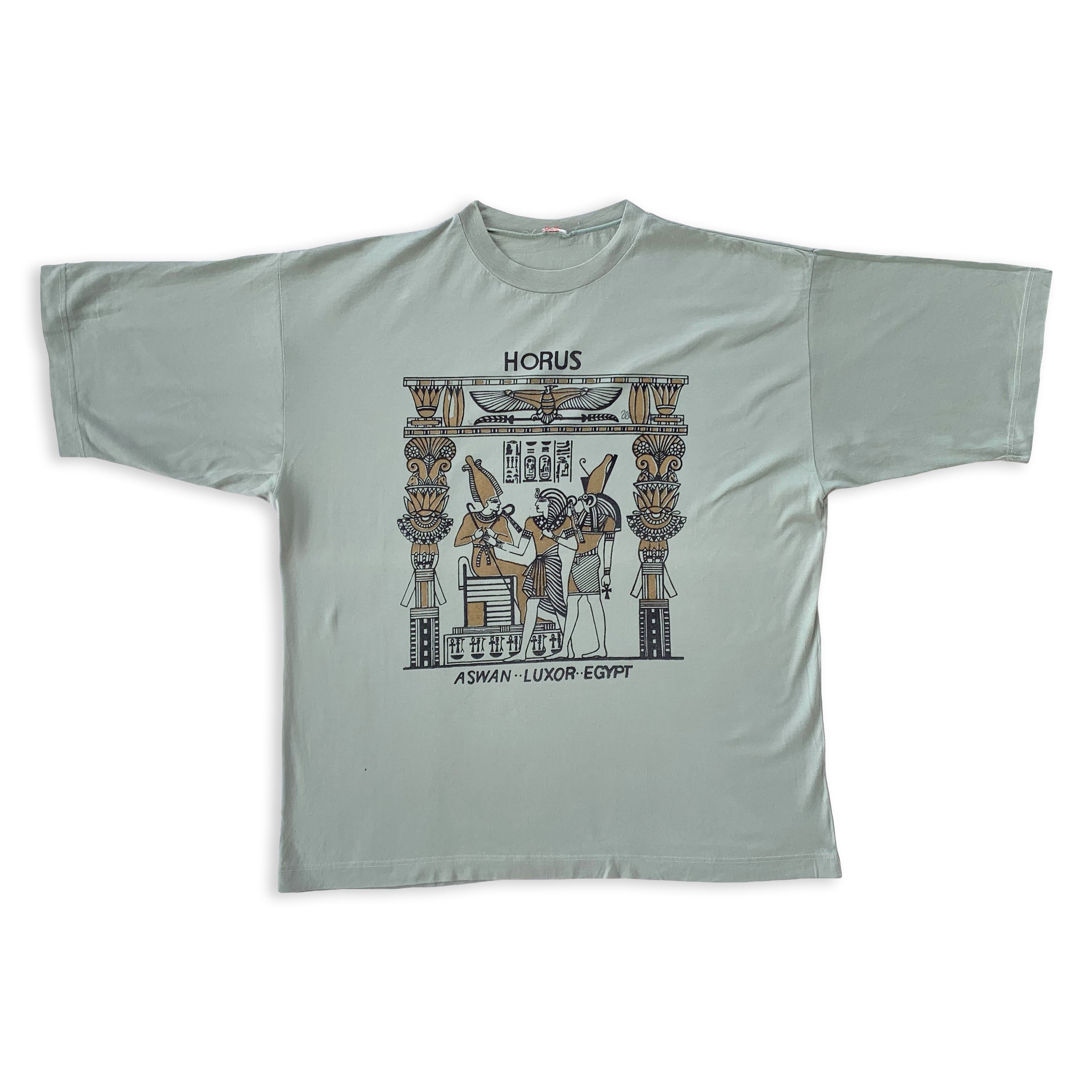 Vintage Vintage 80s 90s HOURUS t shirt Wrangler Retro Egypt Pyramids Size US XL / EU 56 / 4 - 2 Thumbnail