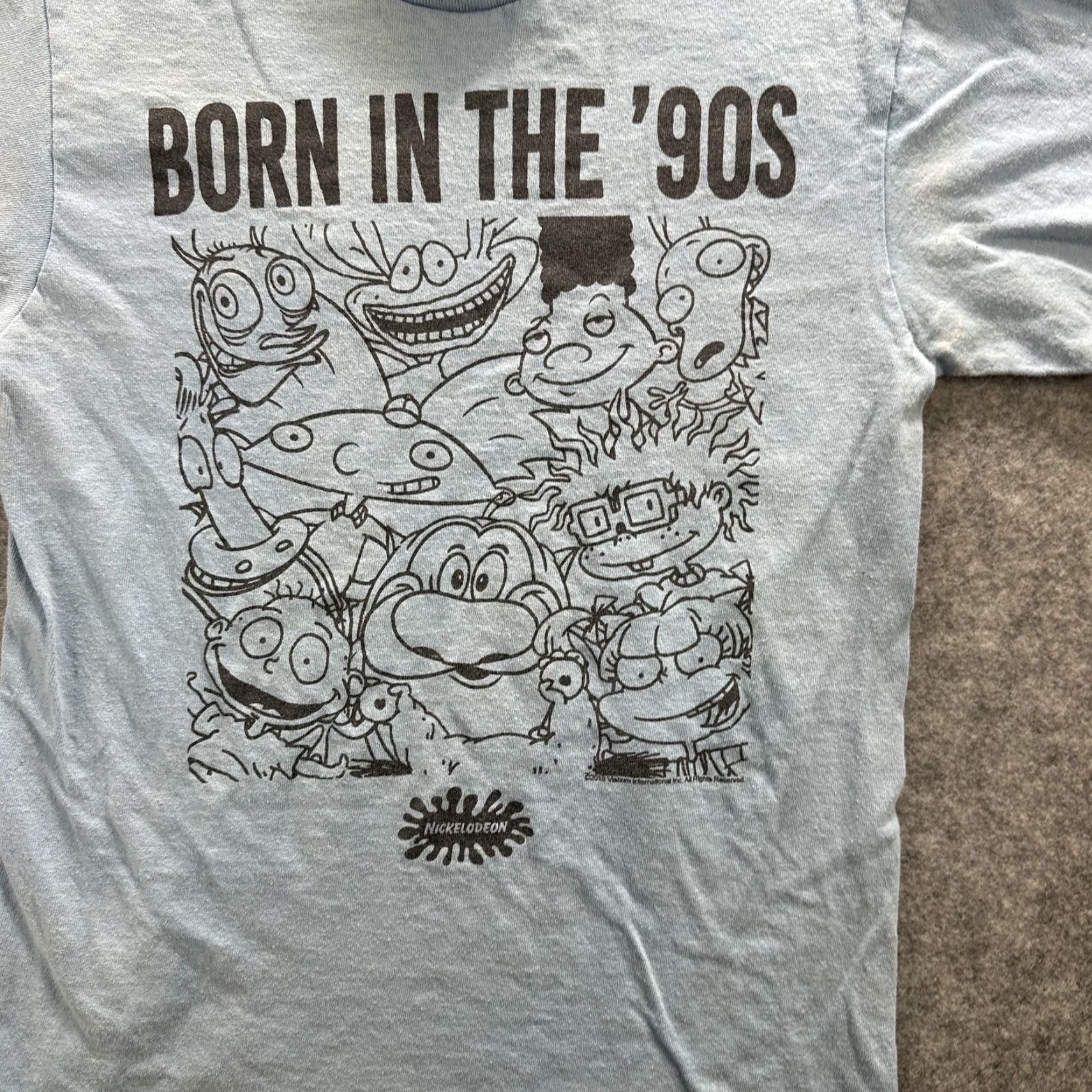 Nickelodeon VINTAGE Nickelodeon Shirt Rugrats Ren & Stimpy 90s Cartoon Tee Mens Small Blue Adult Small Size US S / EU 44-46 / 1 - 2 Thumbnail
