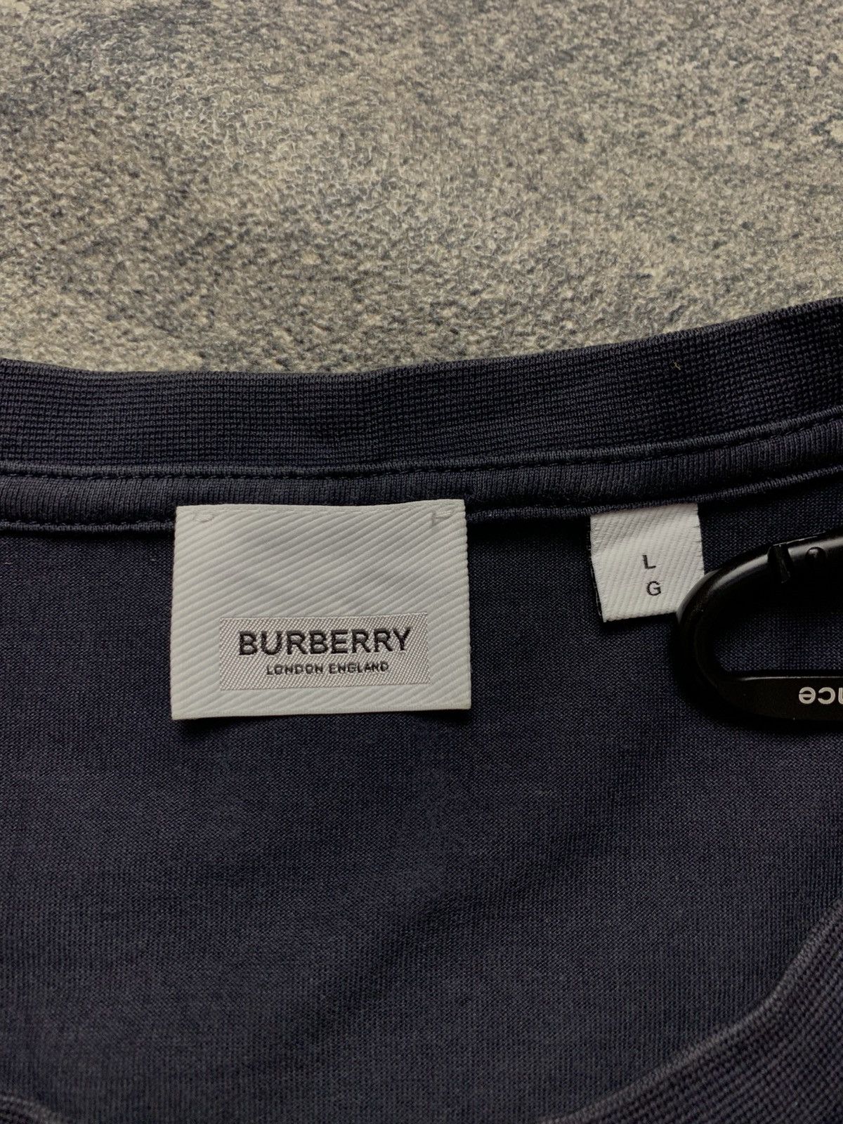 Burberry 🐍 Burberry Summer Navy Parker Embroidered Tshirt Size US L / EU 52-54 / 3 - 3 Thumbnail
