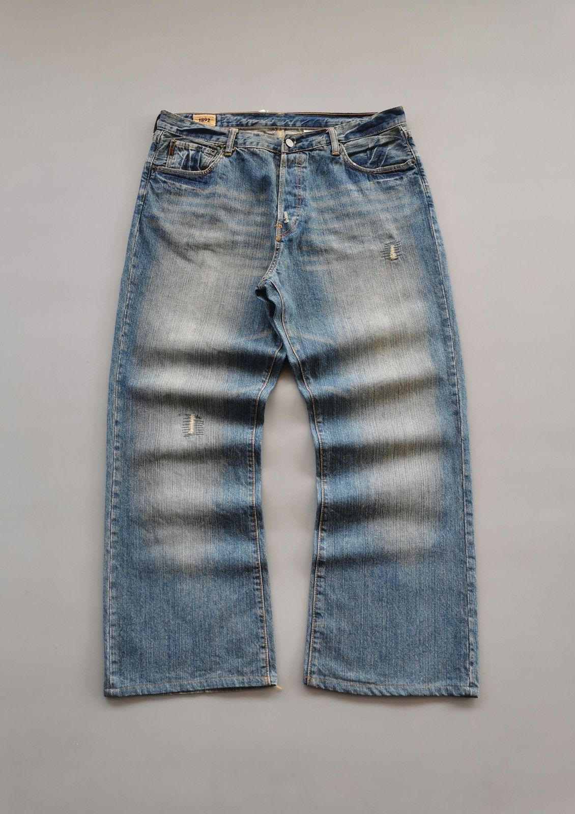 Loose Fit Abercrombie Straight Leg Bruce Light Denim Jeans