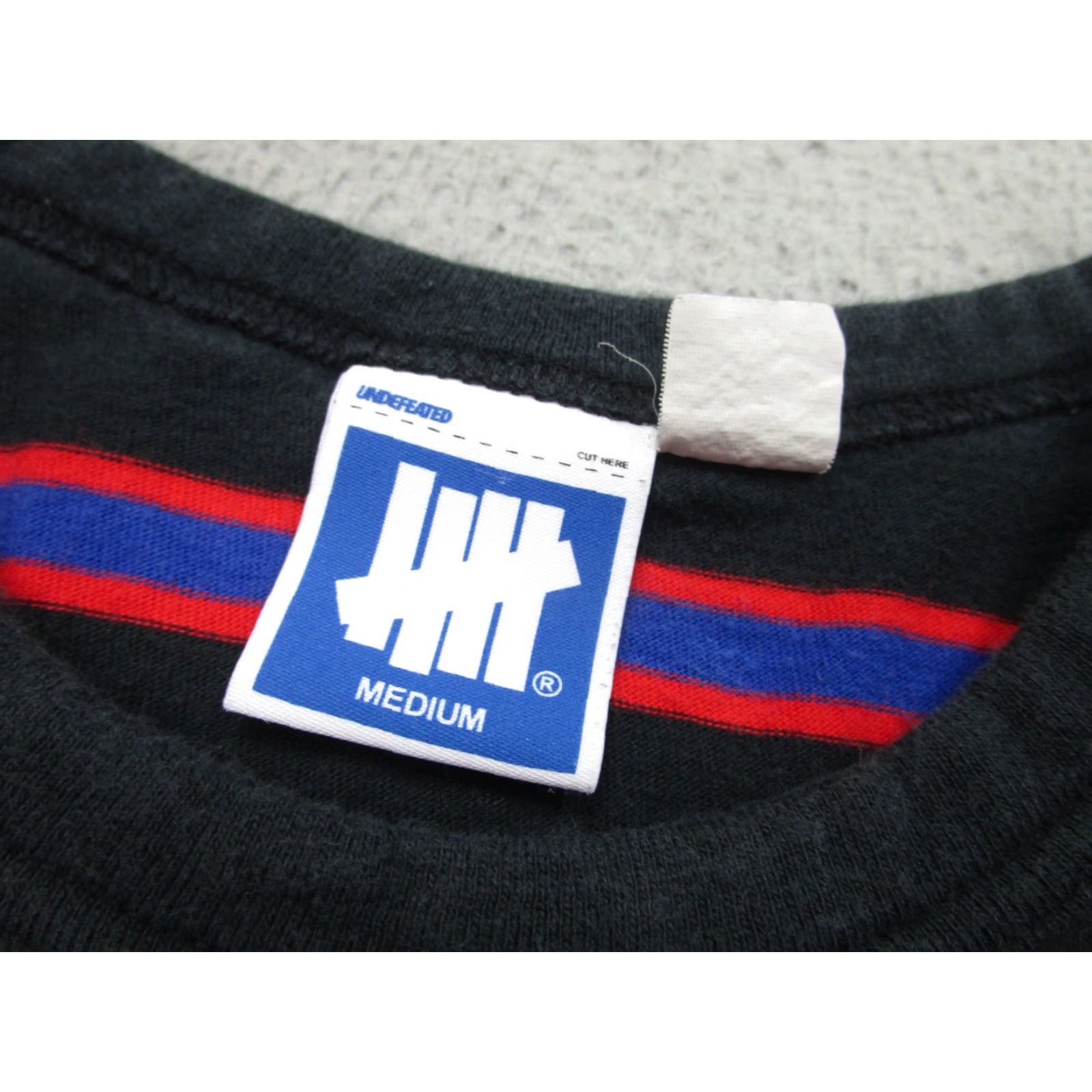 Undefeated VINTAGE Undefeated Shirt Striped Mens Medium Black Jersey Activewear Tee Size US M / EU 48-50 / 2 - 5 Thumbnail
