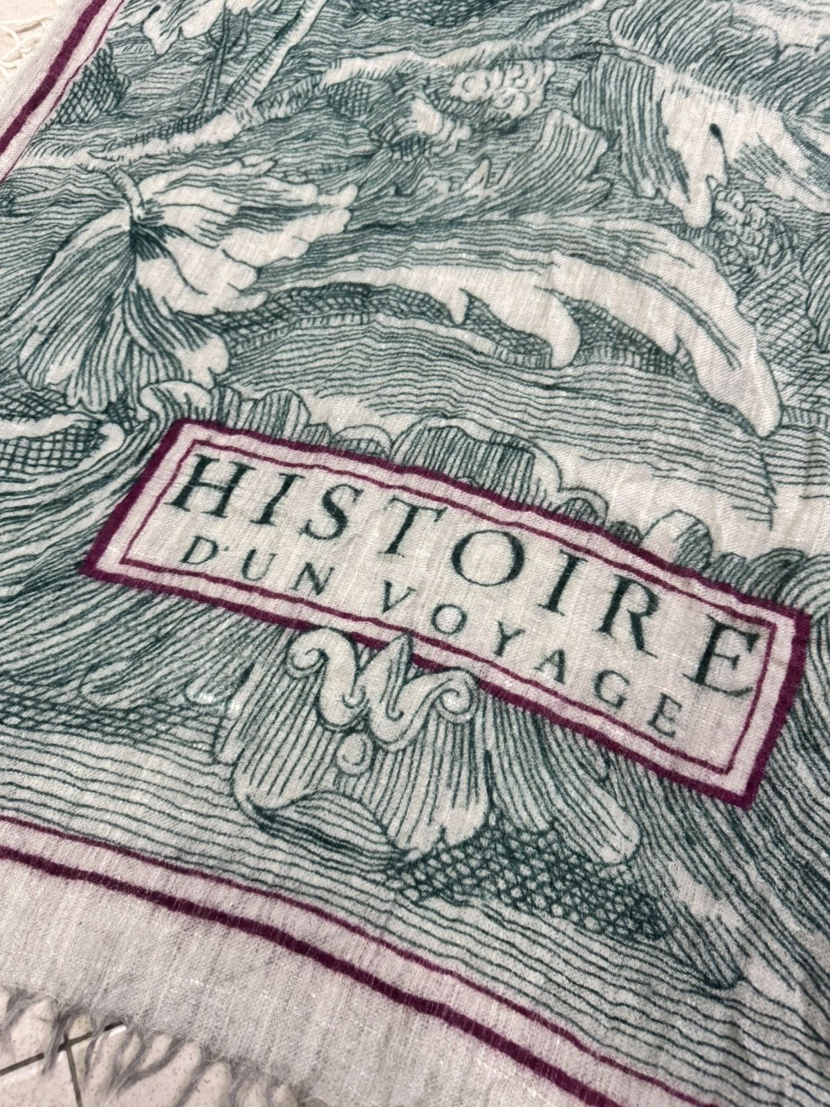 Handmade INOUITOOSH HISTORE D'UN VOYAGE WOOL STOLE SCARF Size ONE SIZE - 5 Thumbnail
