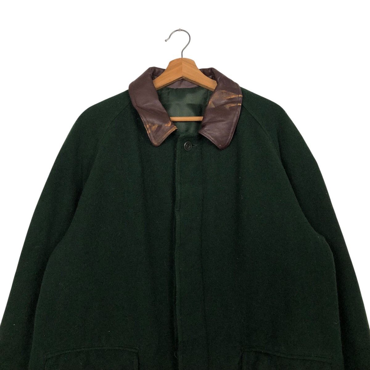Japanese Brand 📌Vintage Chore Jacket Wood Lander Leather Collar Size US L / EU 52-54 / 3 - 4 Thumbnail