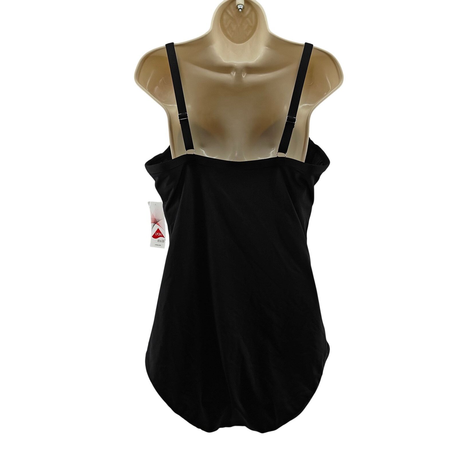Lands' End Lands End Long Torso Black Sculpting Control Draped One Pc Size ONE SIZE - 3 Thumbnail