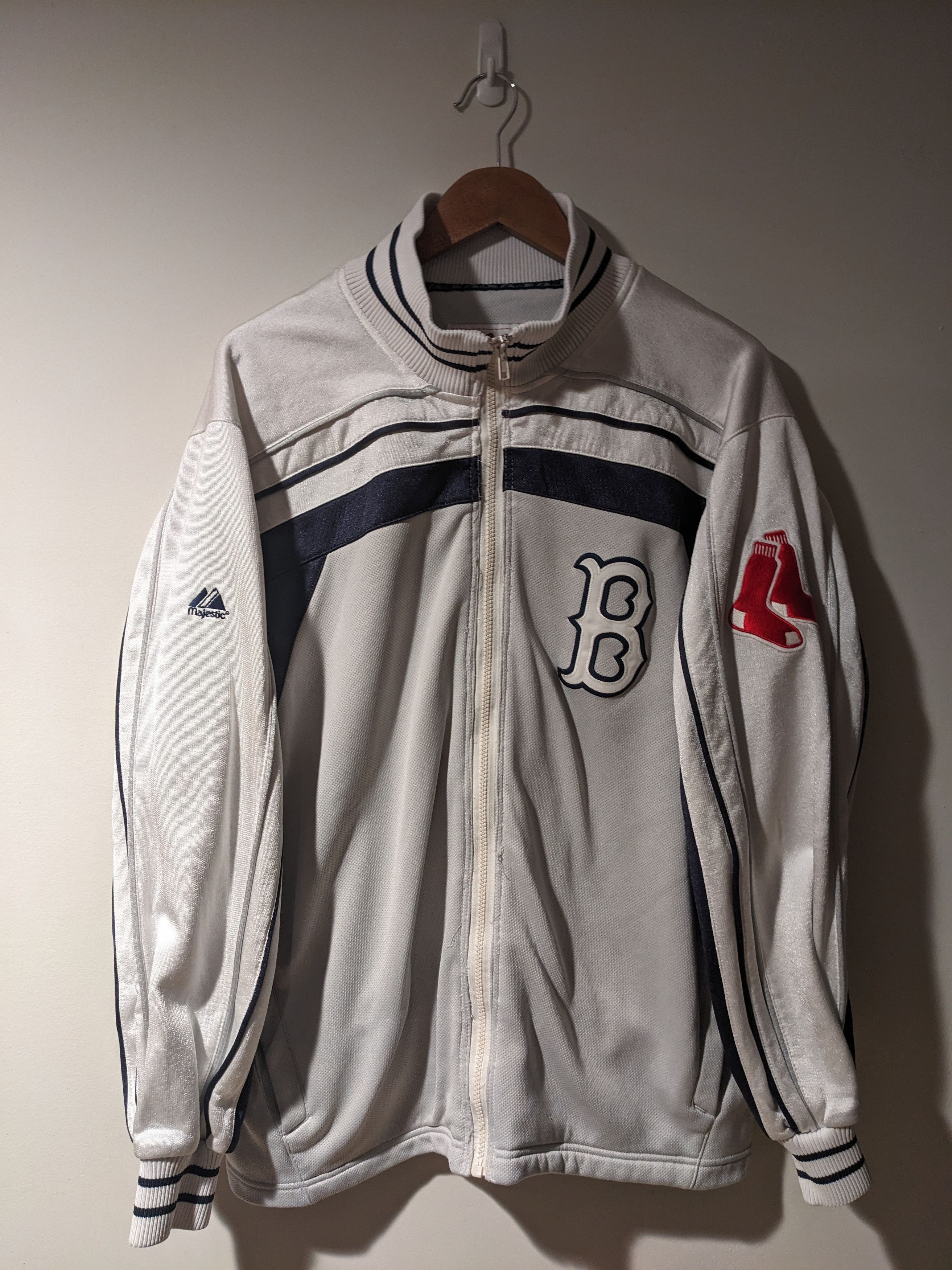Vintage 90s Boston Red Sox Majestic Large Full Zip Jacket