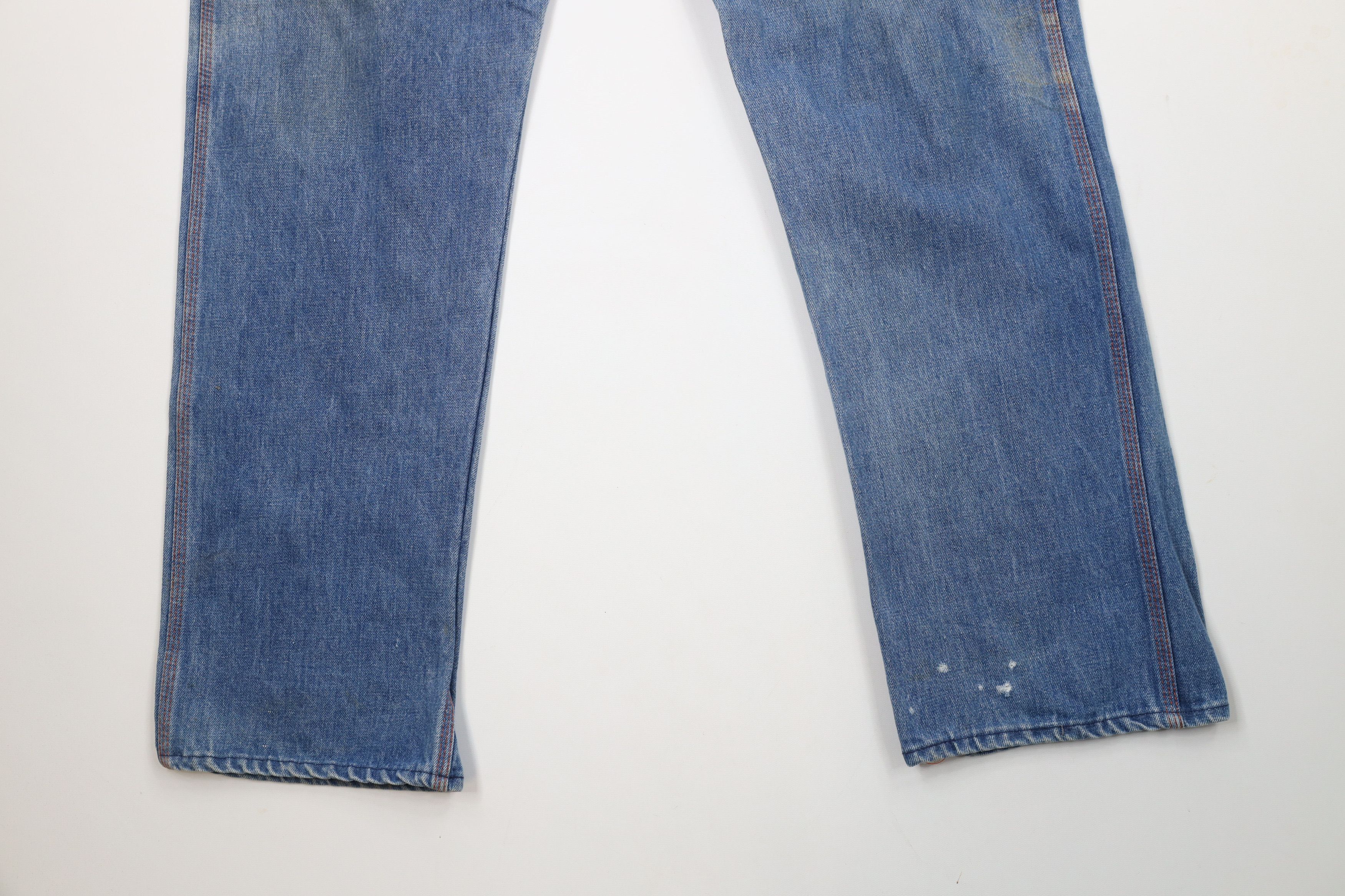 Big Mac × Vintage Vintage 70s Big Mac Wide Leg Dungaree Denim Jeans USA Size US 40 / EU 56 - 4 Thumbnail
