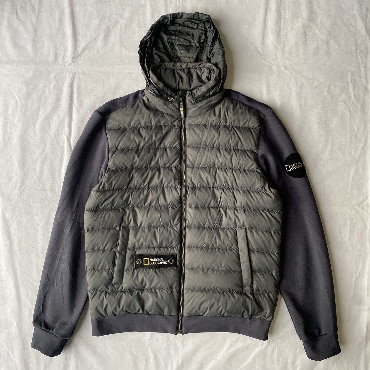 Goretex × Japanese Brand National Geographic Hybrid Puffer Quilted Gorpcore Jacket Size US XL / EU 56 / 4 - 5 Thumbnail
