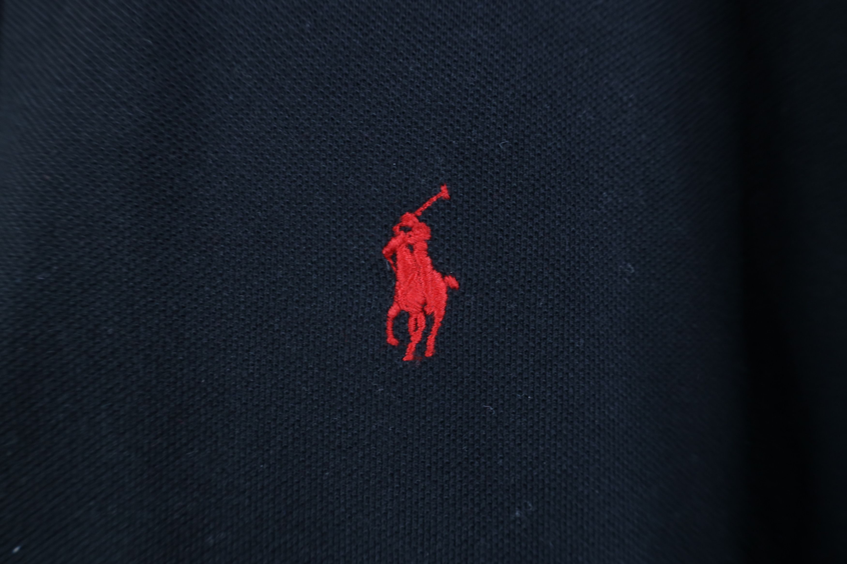 Ralph Lauren Vintage 90s Ralph Lauren Cotton Knit Golf Polo Shirt Black Size US L / EU 52-54 / 3 - 4 Thumbnail