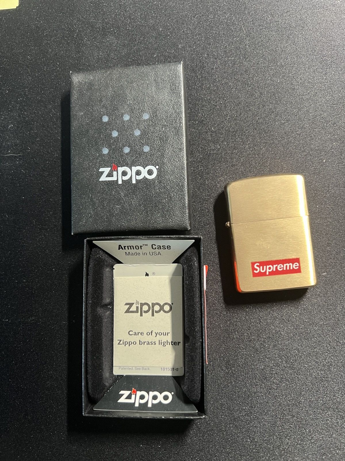 Supreme × Zippo 2011 Supreme Gold Brass Zippo Lighter Size ONE SIZE - 5 Thumbnail