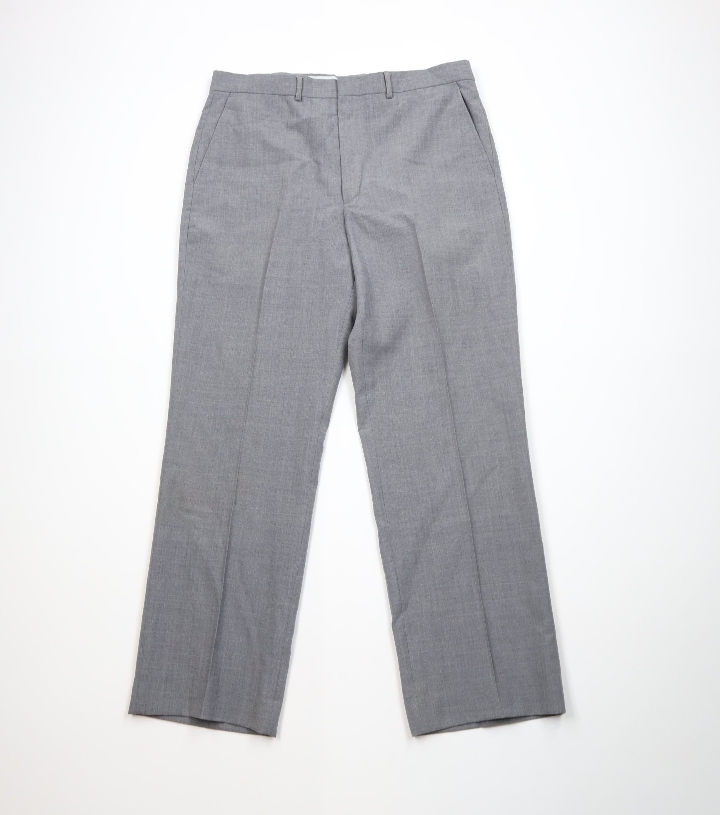 Vintage 90s Streetwear Wool Blend Wide Leg Chino Pants Gray