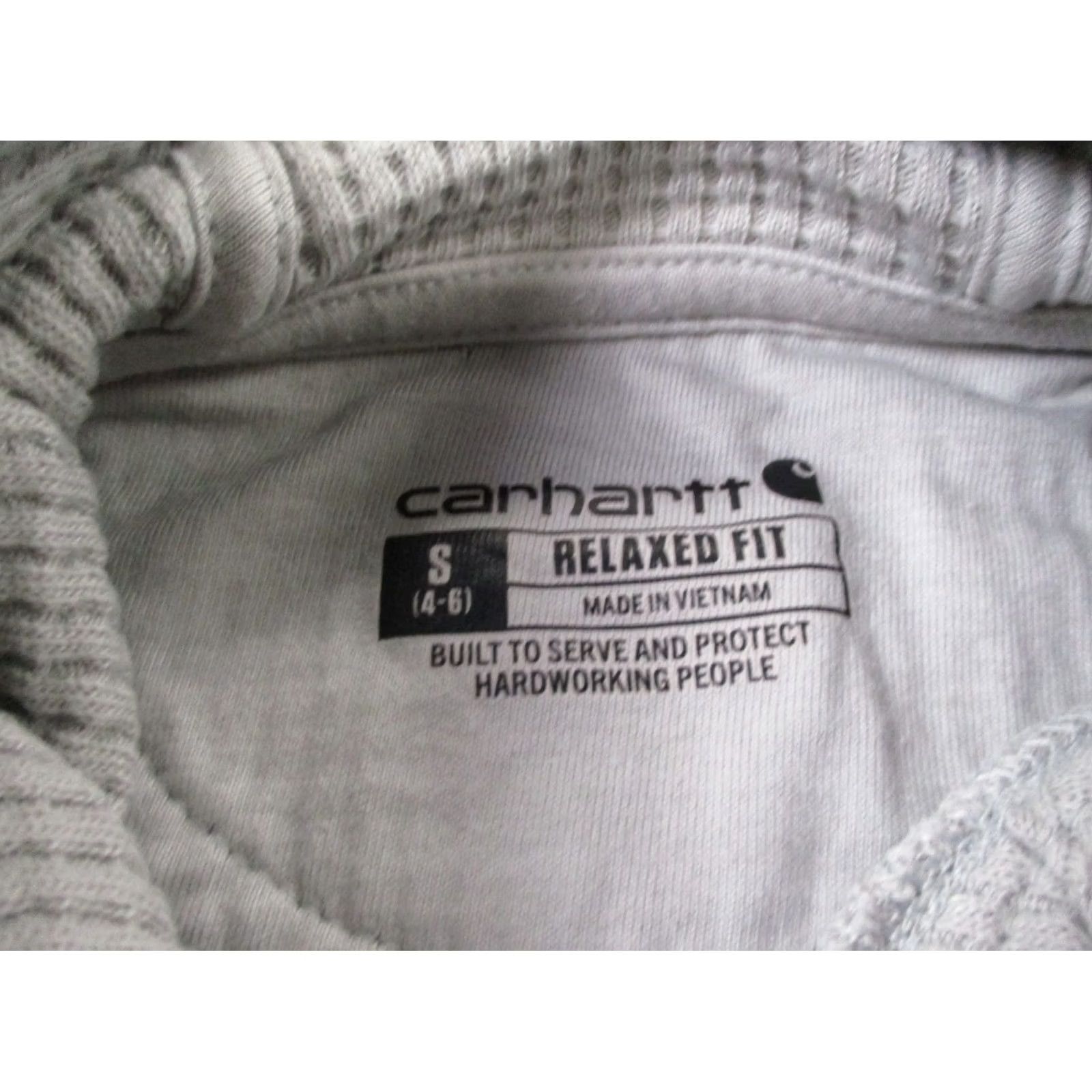 Carhartt Carhartt Hoodie Womens S Gray Knit Pullover Logo Relaxed Hooded Sweatshirt Shirt Activewear Men? Size S / US 4 / IT 40 - 6 Thumbnail