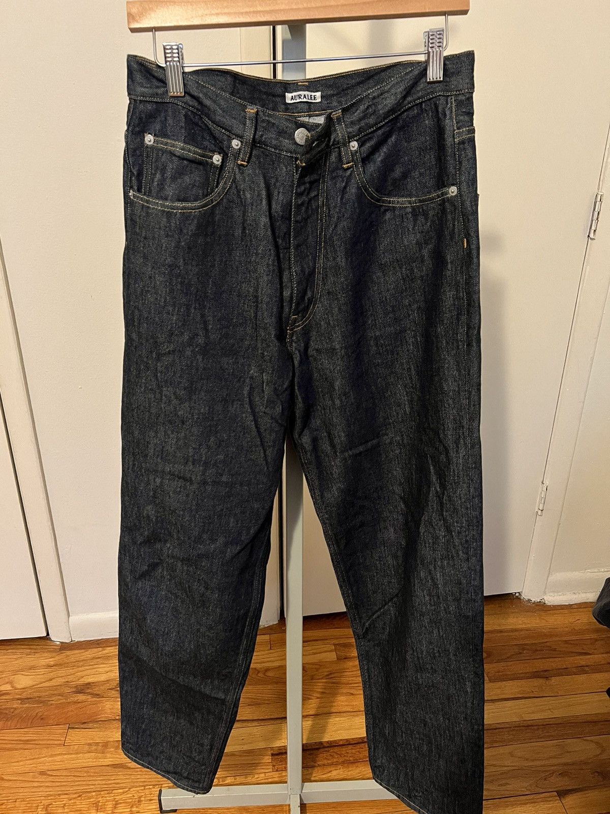 image of Auralee Raw Indigo Denim in Blue, Men's (Size 30)