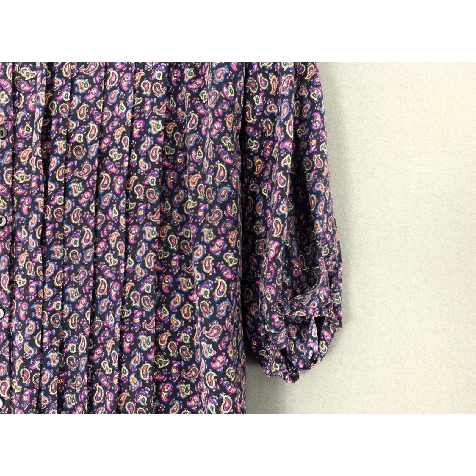 Maje Maje Button-Up Pleated Tunic Silk Purple Women M Size M / US 6-8 / IT 42-44 - 7 Thumbnail