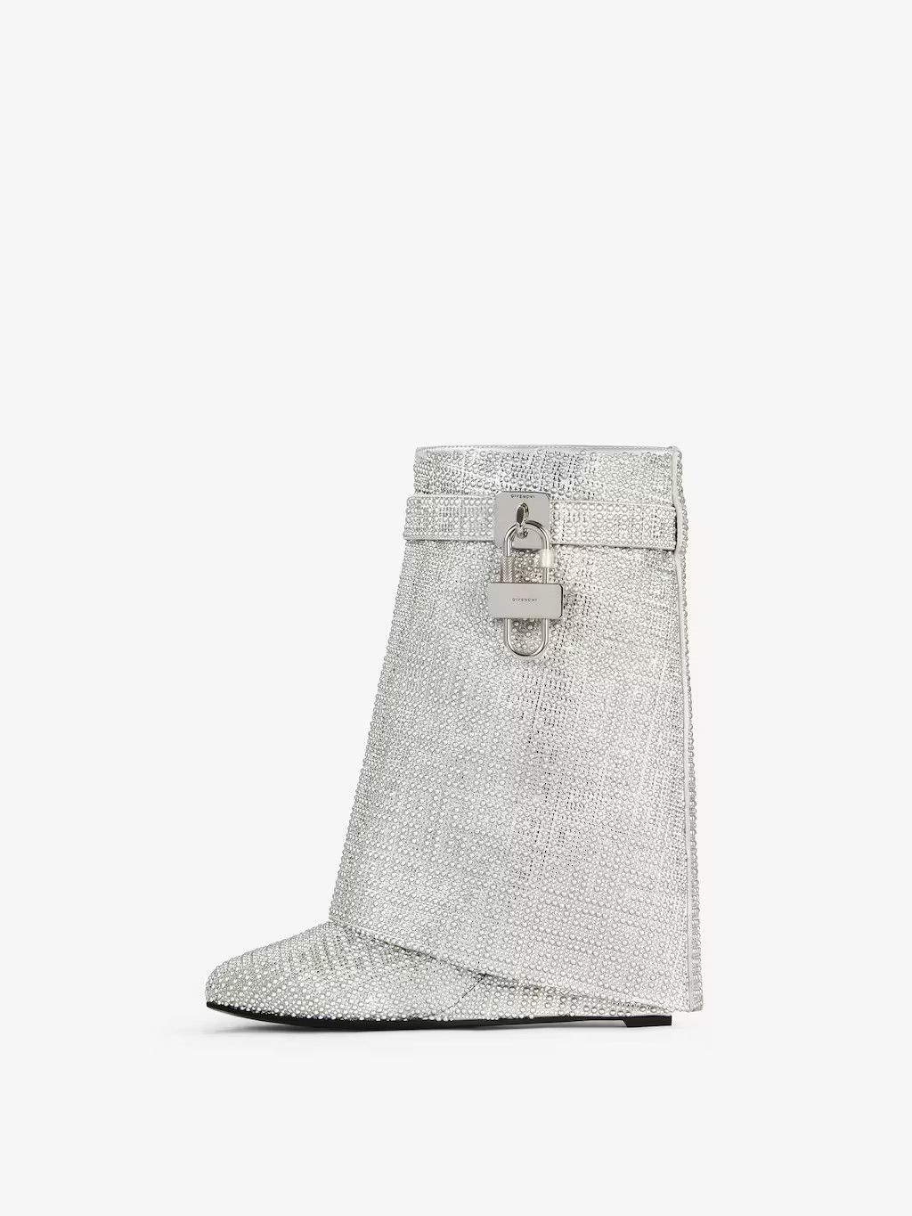 Givenchy o1w1db10525 Shark Lock Ankle Boots in Silver Size US 10 / IT 40 - 2 Thumbnail