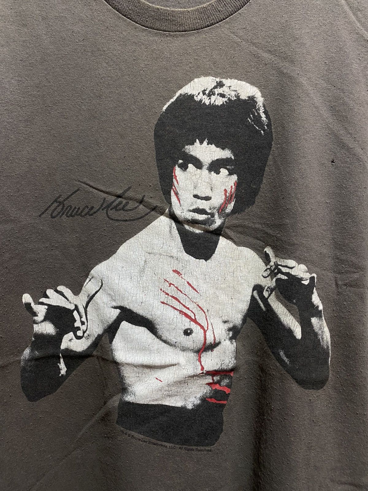 Vintage Vtg bruce lee figures young era tshirt Size US M / EU 48-50 / 2 - 2 Thumbnail