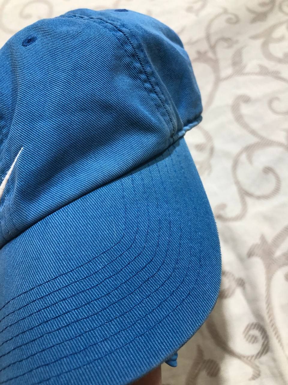 Nike Nike Mini Swoosh Embroidered Blue Dad Cap Hat Size ONE SIZE - 4 Thumbnail