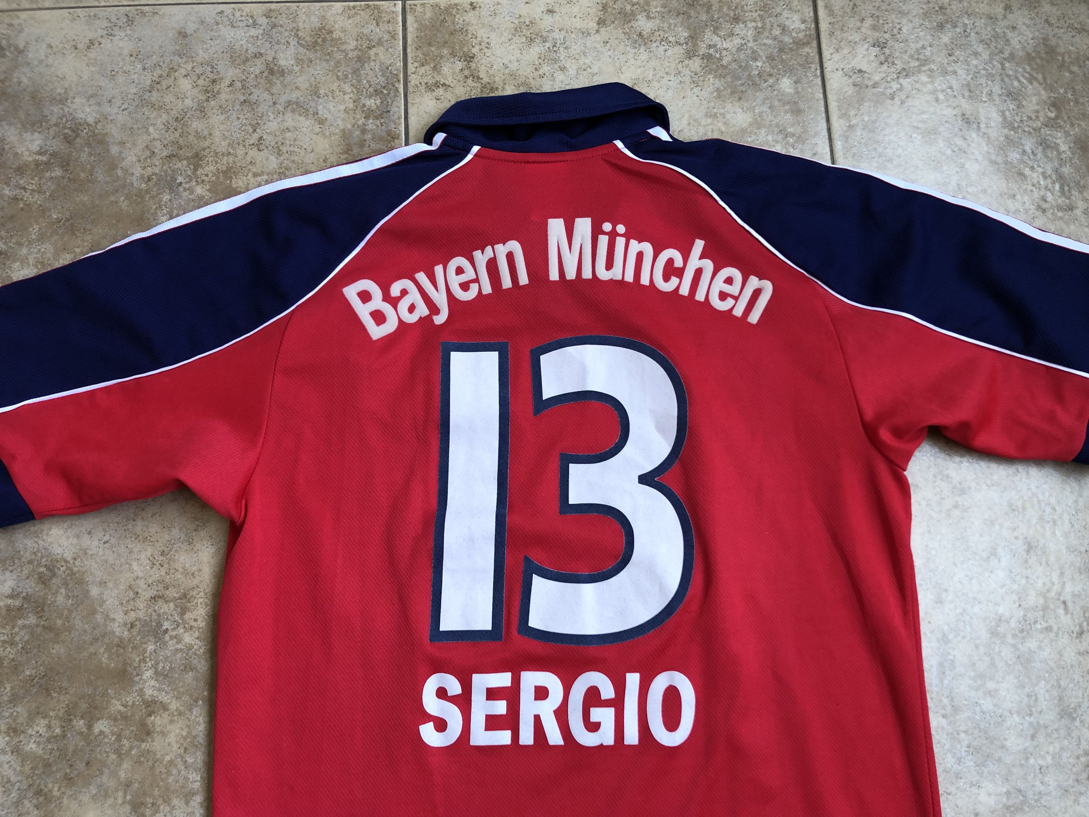 Adidas Bayern Munich Home Football Shirt 1999-2001 #13 Sergio Size US S / EU 44-46 / 1 - 14 Thumbnail