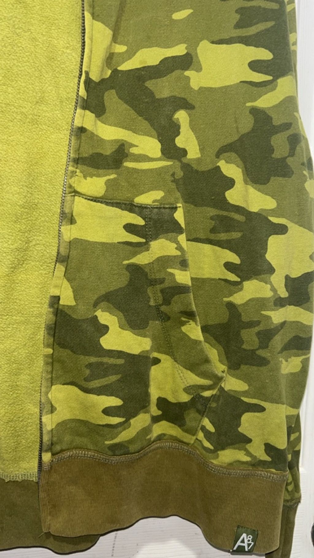 Aeropostale Men's Aeropostale Camo Full-Zip Hoodie XL Green Olive Size US XL / EU 56 / 4 - 3 Thumbnail