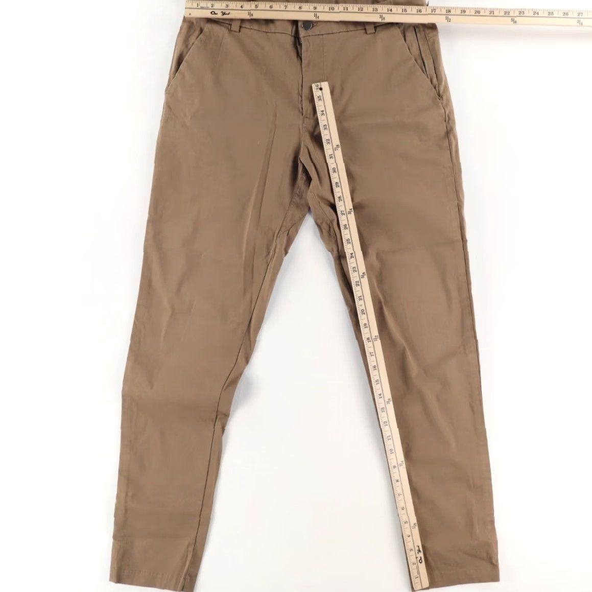 Lululemon Lululemon Commission Chino Pants Brown Men's 32 Regular Inseam 32 Flat Front Solid Polyester Woven Size US 32 / EU 48 - 3 Thumbnail