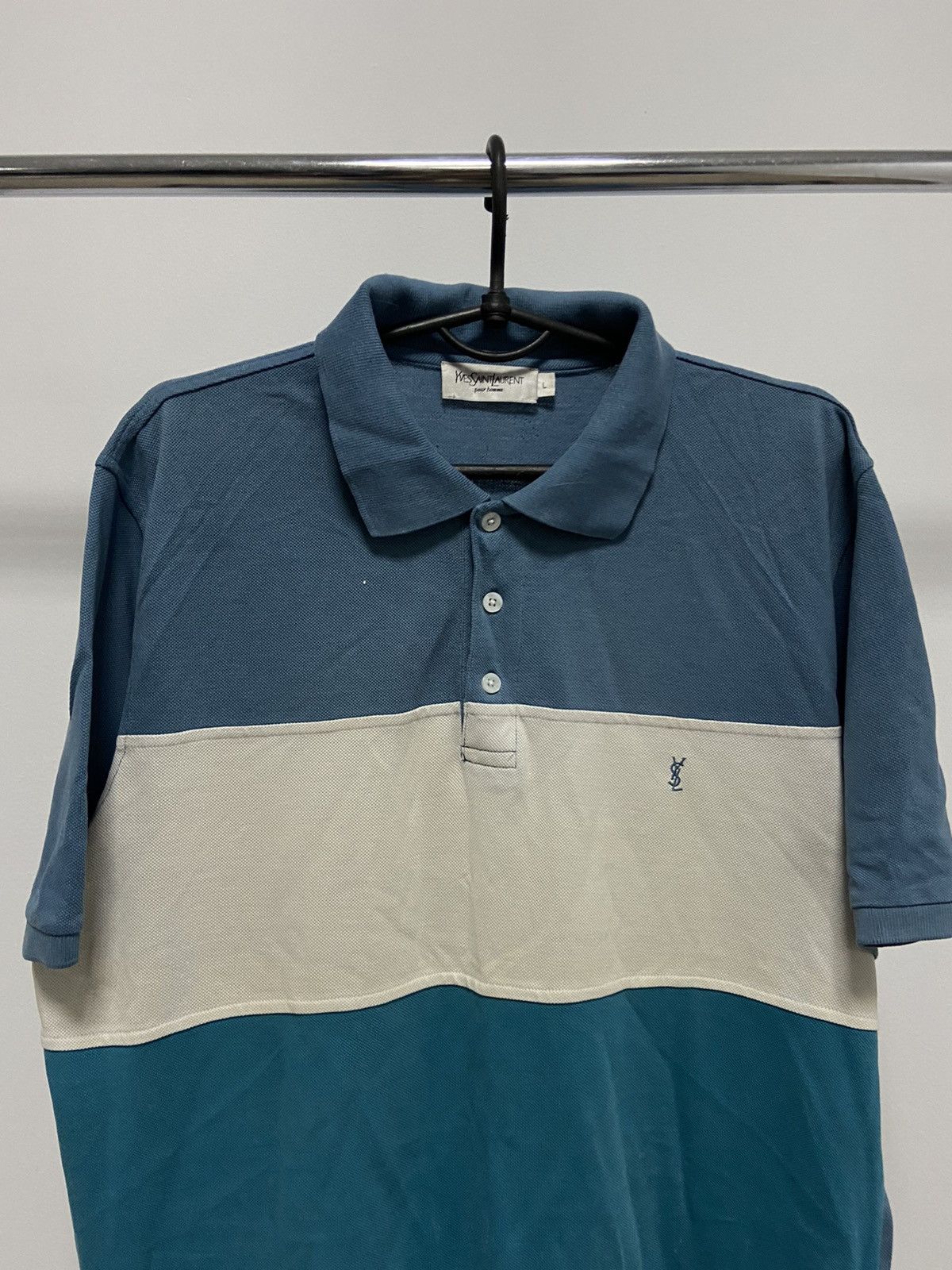 Other Yves Saint Laurent Vintage T-Shirt Polo Small Logo YSL Size US L / EU 52-54 / 3 - 2 Thumbnail