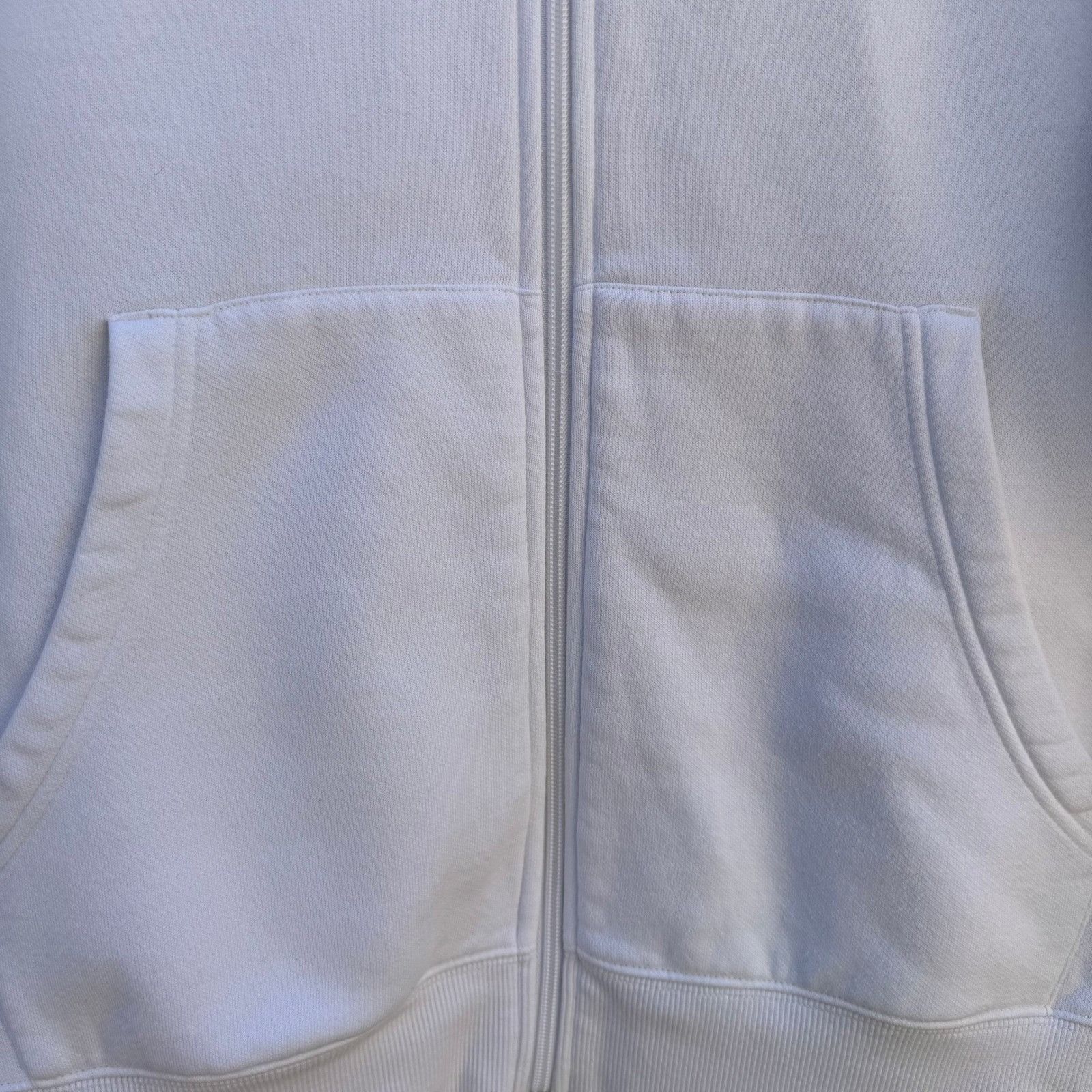 Adidas Adidas Mens XL Full Zip Hoodie White Fleece Lined 3-Stripe E Size US XL / EU 56 / 4 - 15 Thumbnail
