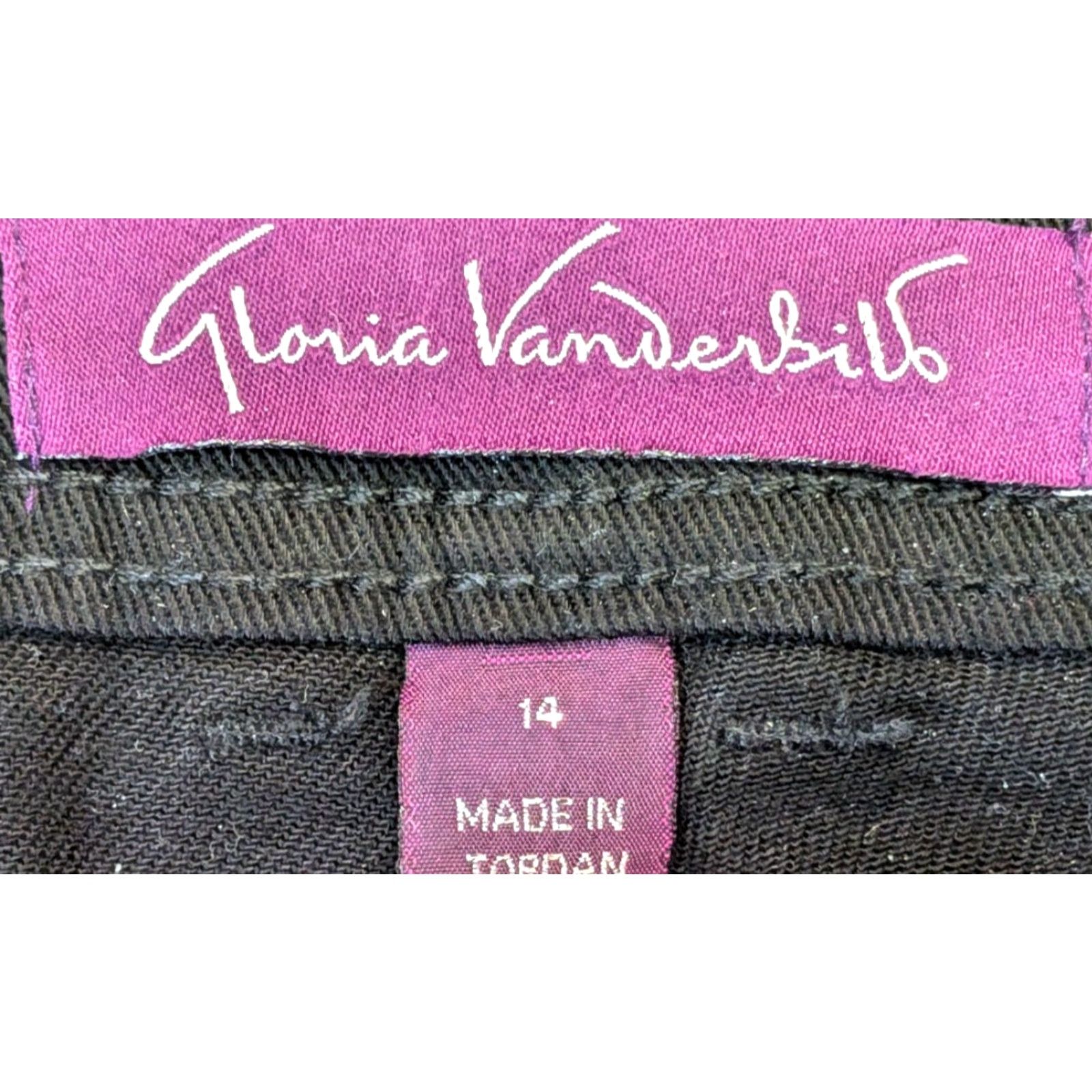 Gloria Vanderbilt Gloria Vanderbilt Amanda NWT Classic Fit 14 Stretch Short Womens Black Jeans Size 36" / US 14 / IT 50 - 5 Thumbnail