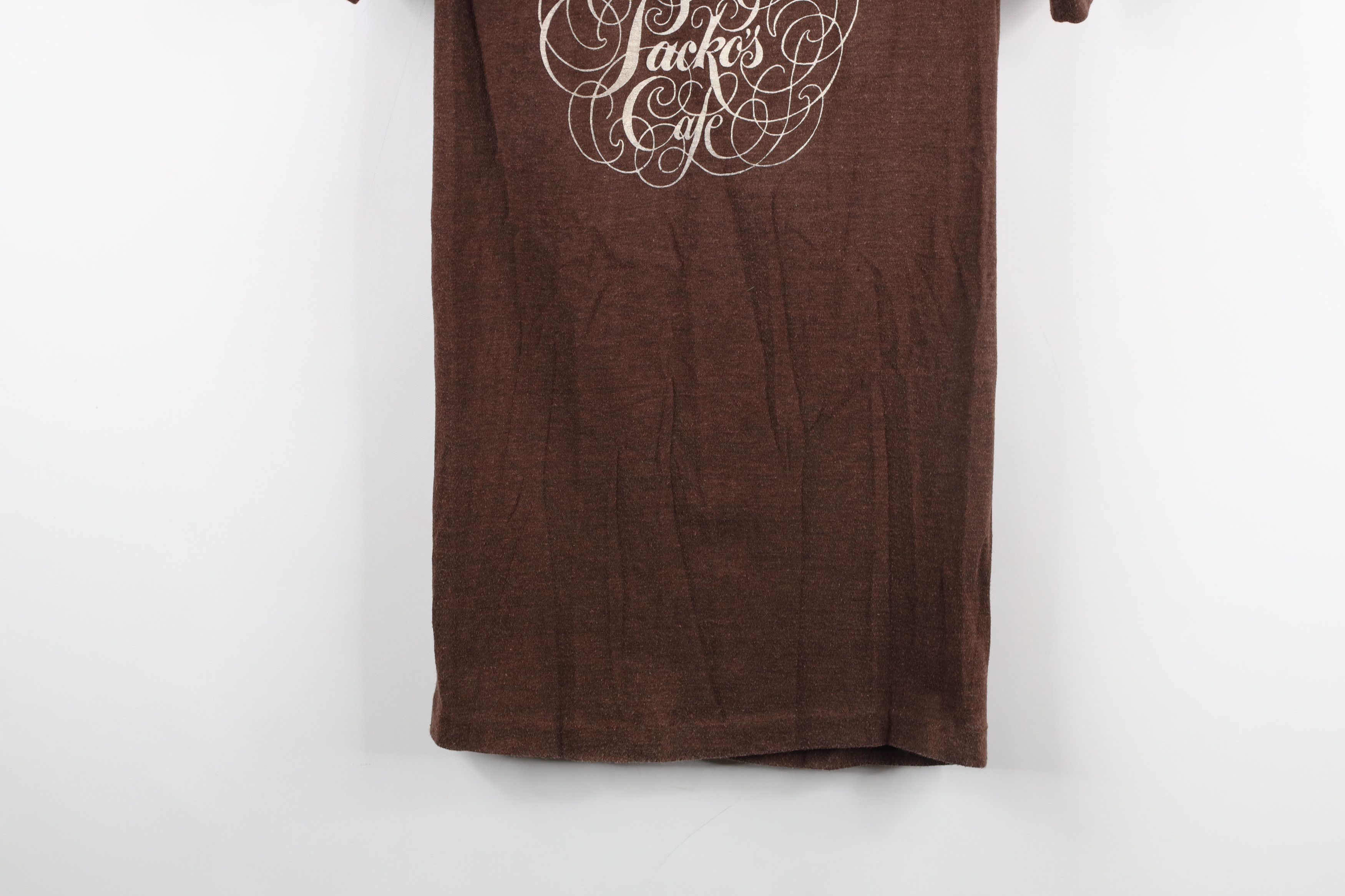Vintage Vintage 70s Tony Packos Cafe Toledo Ohio T-Shirt Brown USA Size M / US 6-8 / IT 42-44 - 3 Thumbnail
