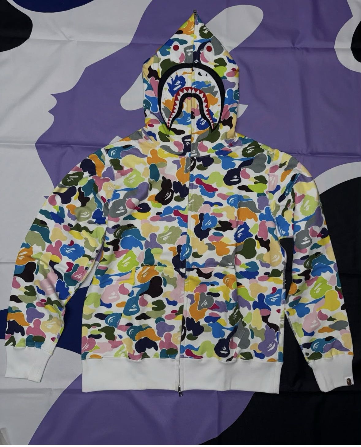 Bape Multi Camo Shark Hoodie 2019 Size US XL / EU 56 / 4 - 2 Thumbnail
