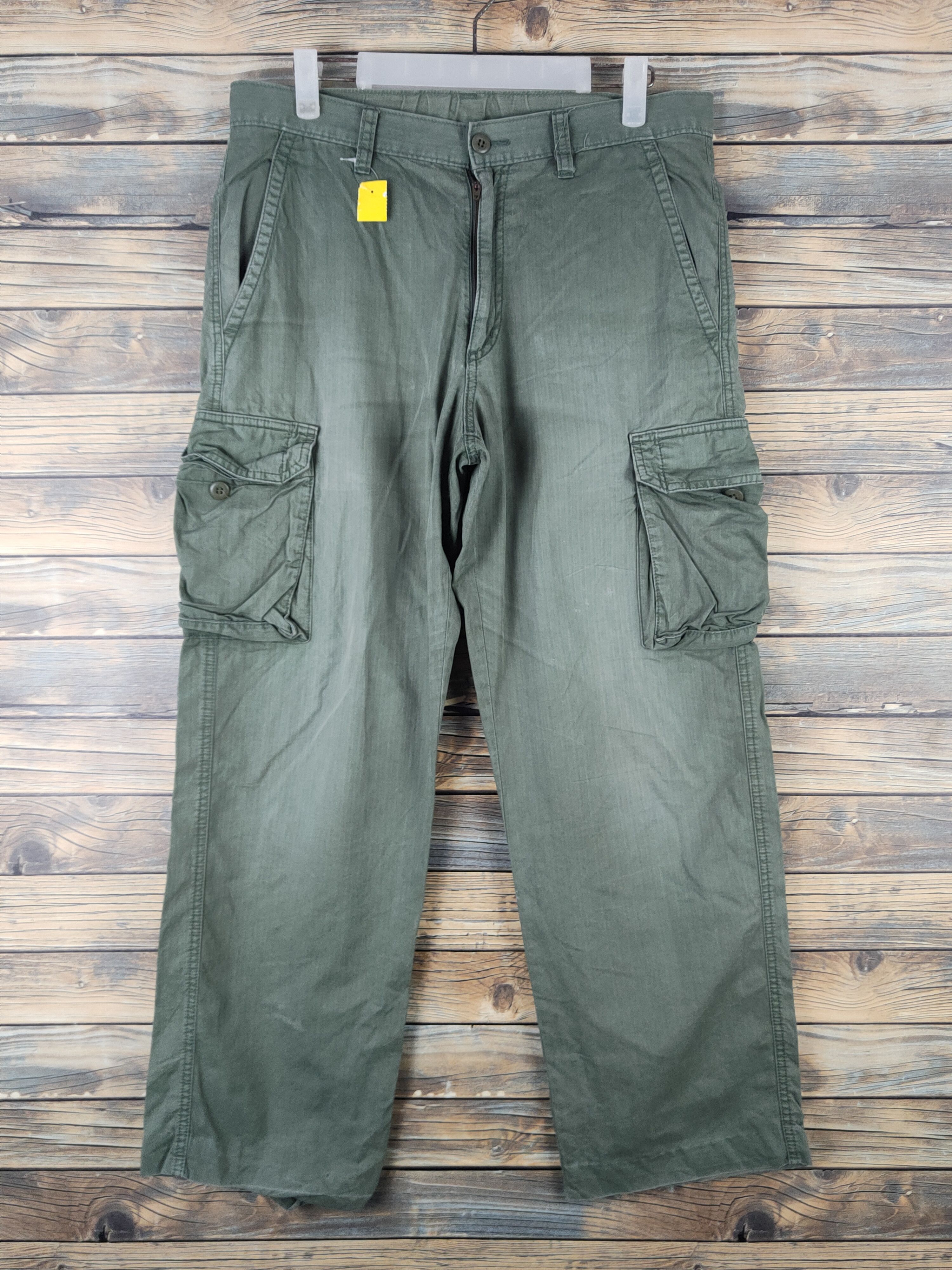 Japanese Brand DL Uniqlo Green Multipocket Cargo Pants #2622 Size US 34 / EU 50 - 1 Thumbnail