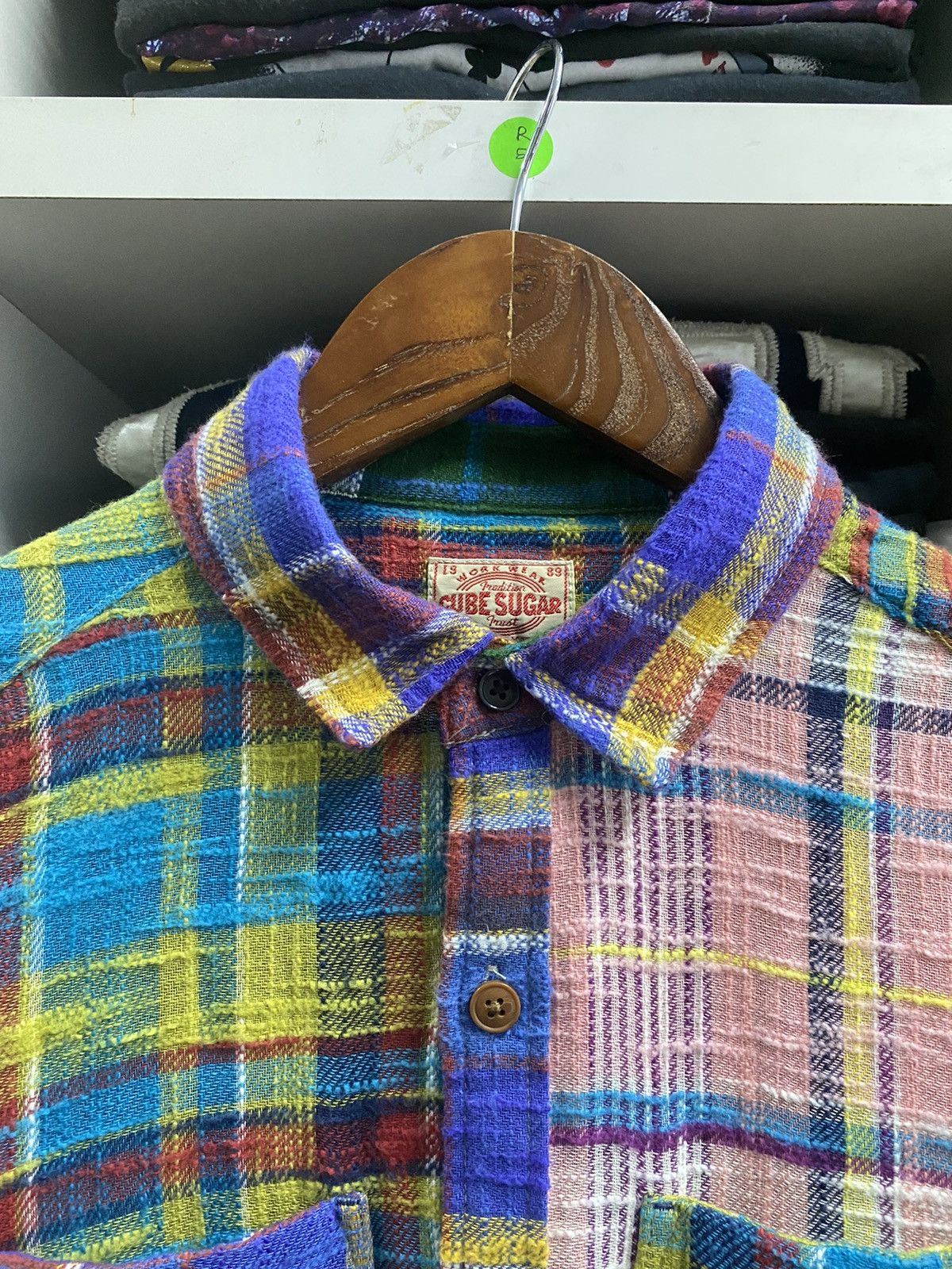 Flannel × Japanese Brand × Vintage Vintage Cube Sugar Flannel Size US M / EU 48-50 / 2 - 7 Thumbnail