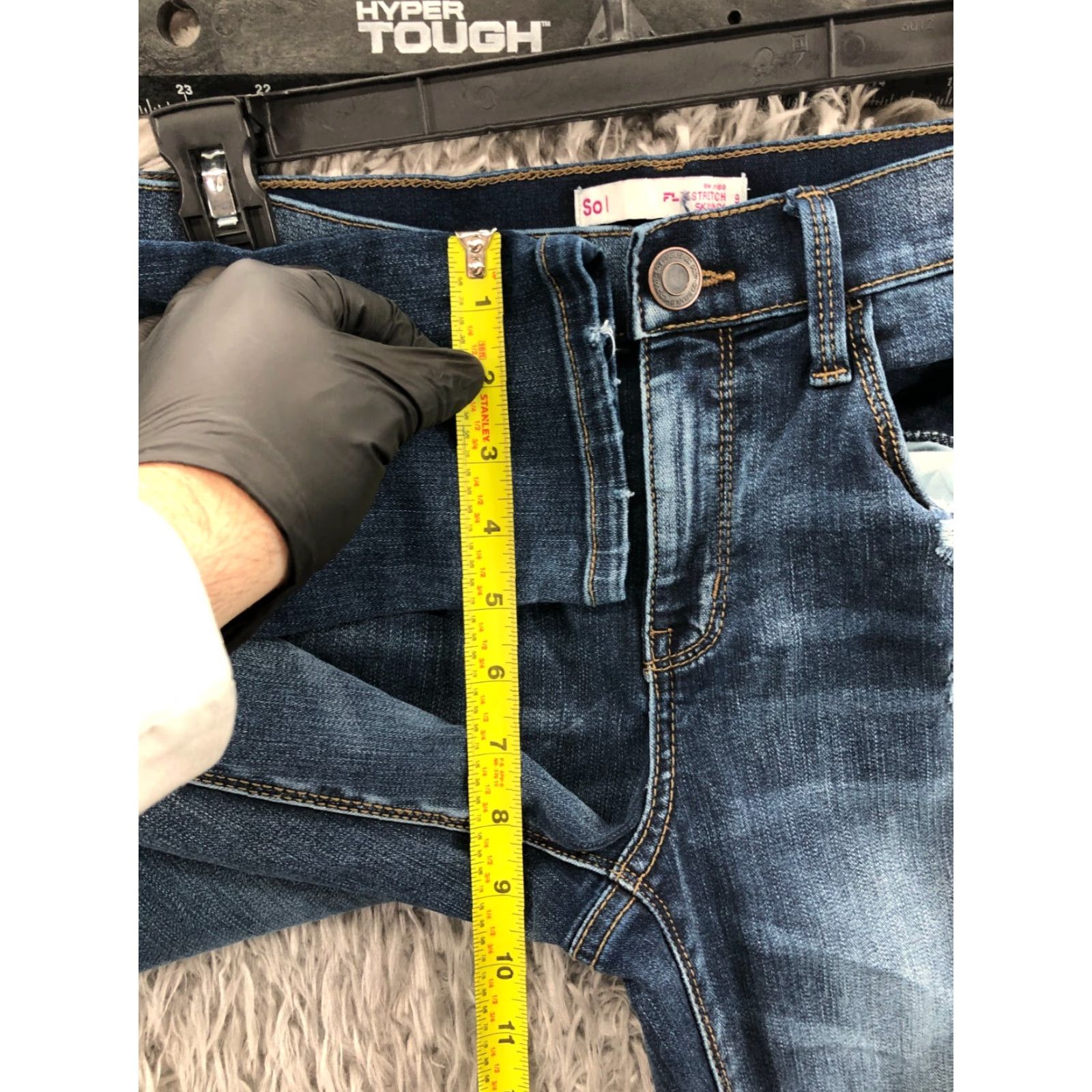 Vintage SO Jeans Skinny Jeans Blue 9 Juniors Womens Mid Rise Regular Fit 28in Waist 30in Inseam Medium Wash Denim Size 30" / US 8 / IT 44 - 4 Thumbnail
