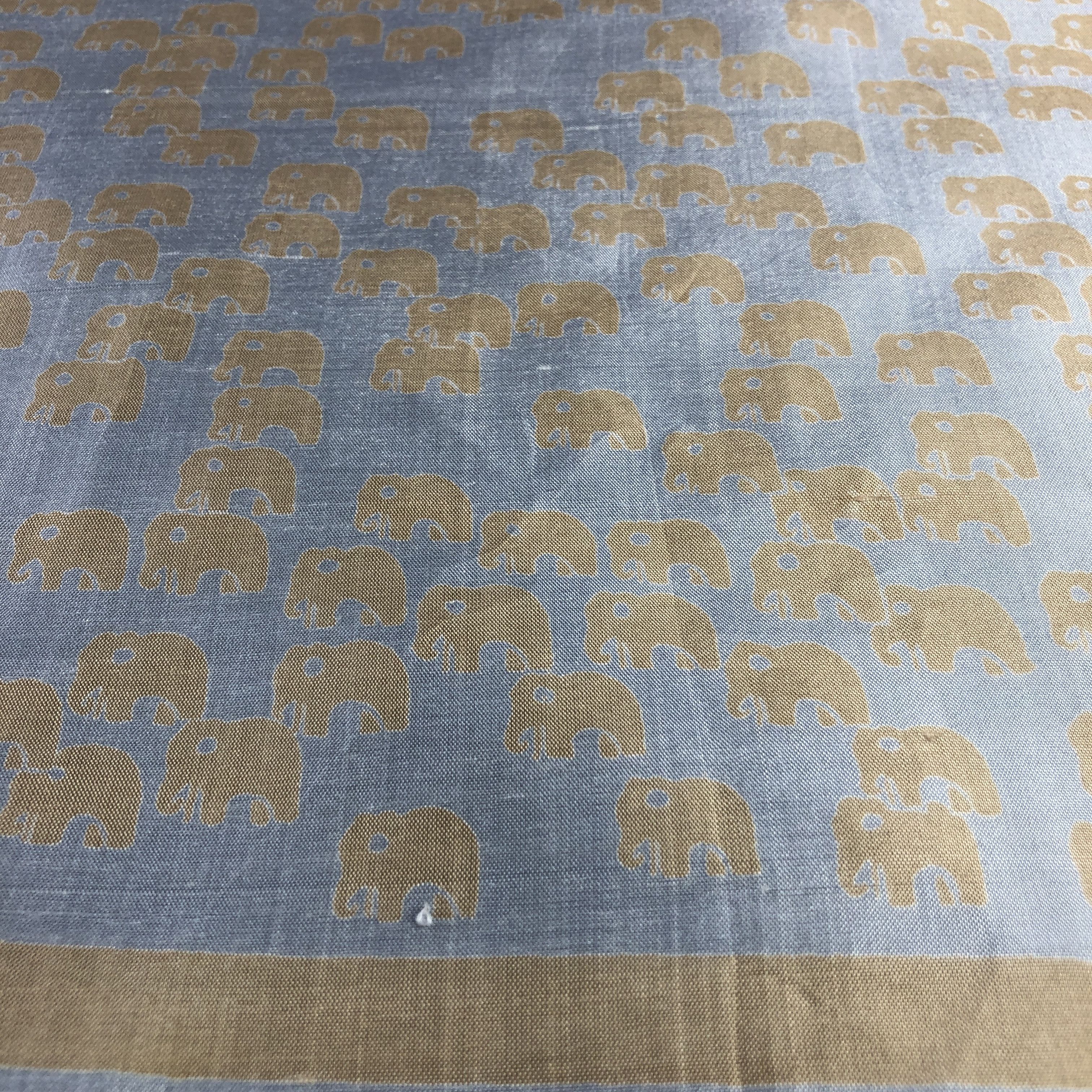 Vintage Vintage Elephants Hand Rolled Silk Scarf M1330 Size ONE SIZE - 4 Thumbnail