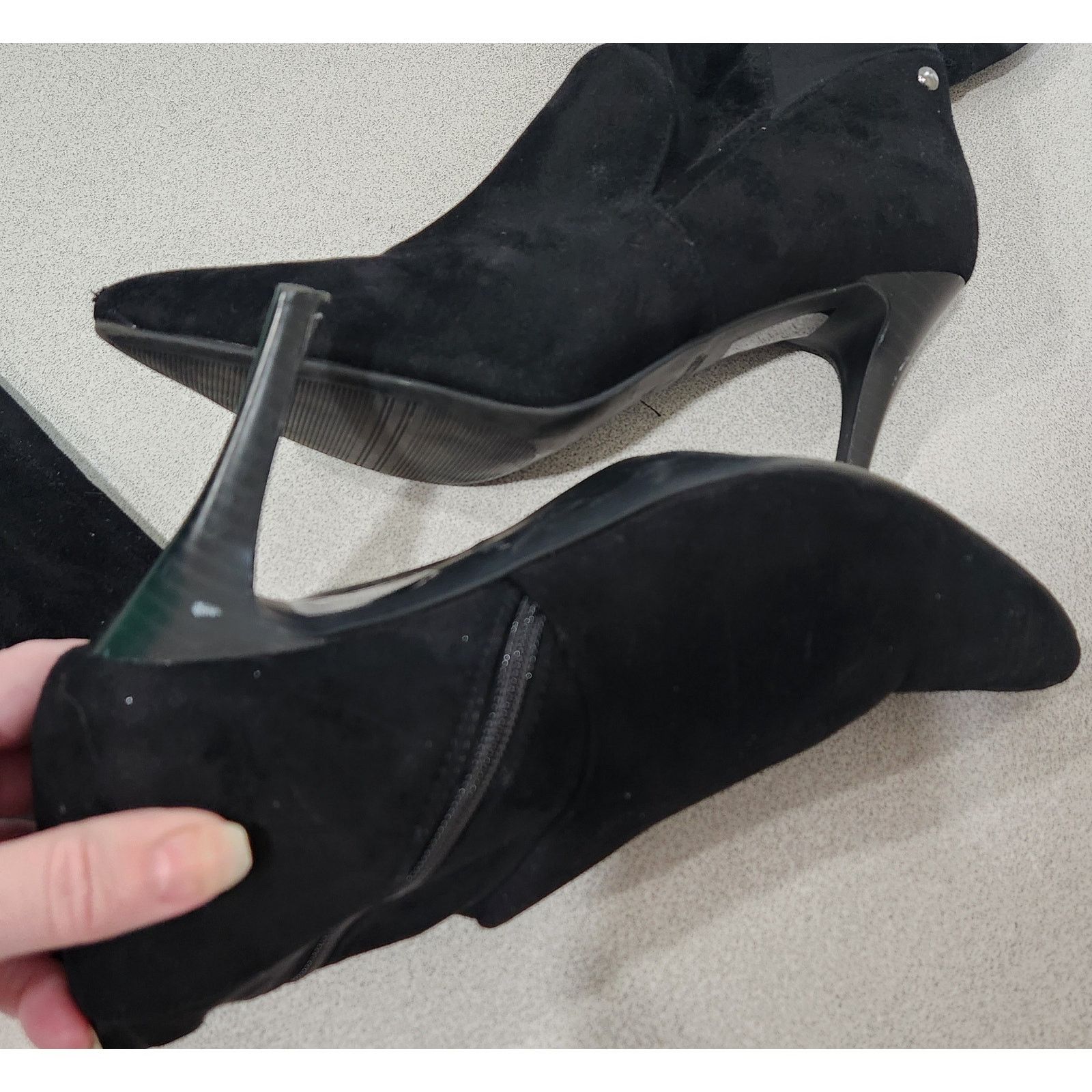 Other Simply Vera Vera Wang Svannabelle Black High Heel Boots 10M Size US 10 / IT 40 - 3 Thumbnail