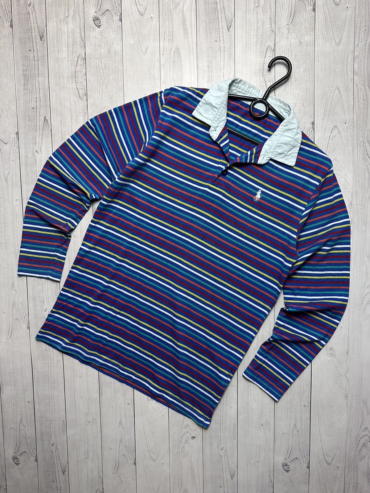 Vintage Rugby jersey polo Ralph Lauren striped rare size M