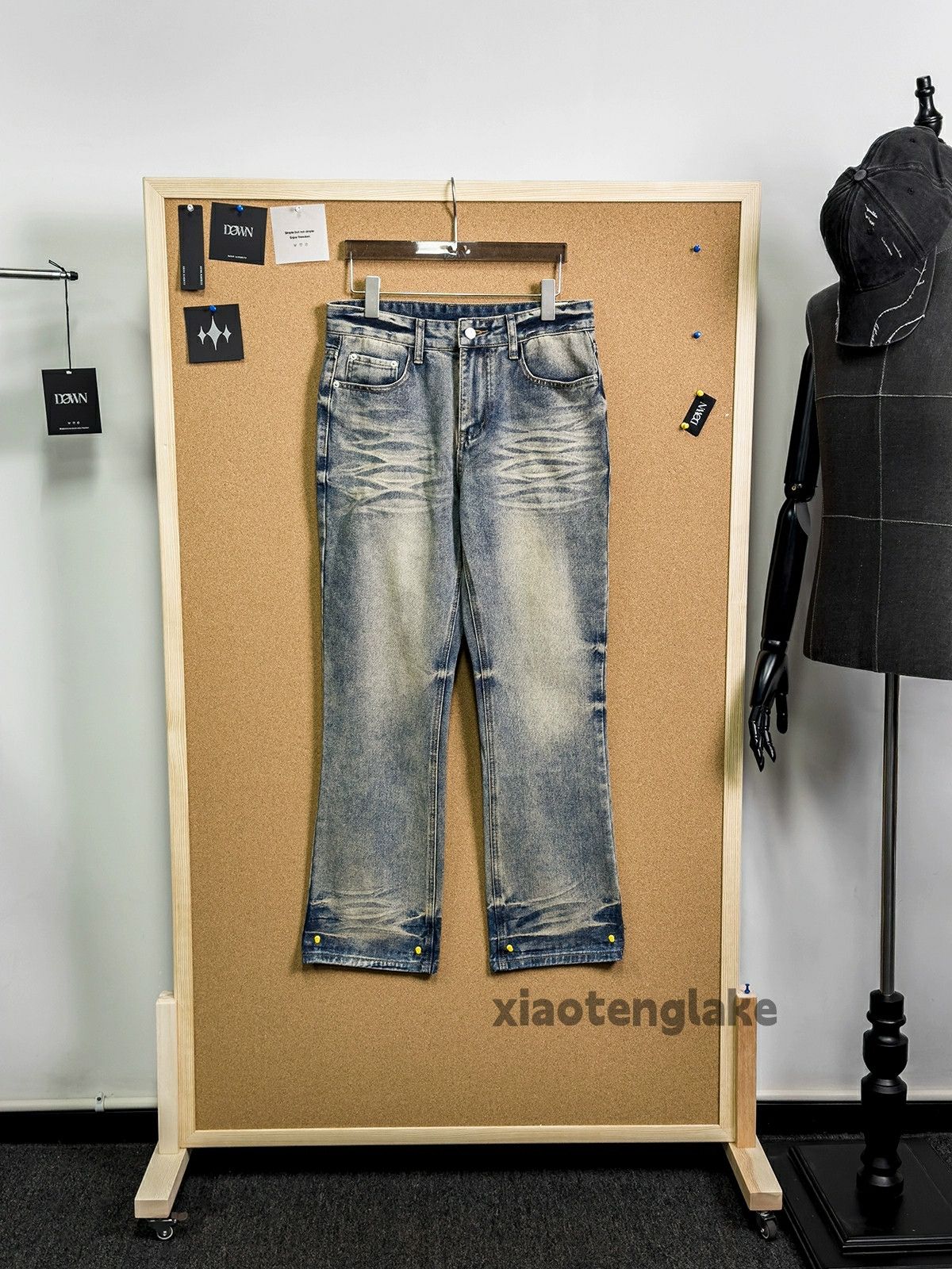 Jean × Vintage washed faded cleanfit yuppie bootcut grunge jeans Size US 36 / EU 52 - 1 Thumbnail