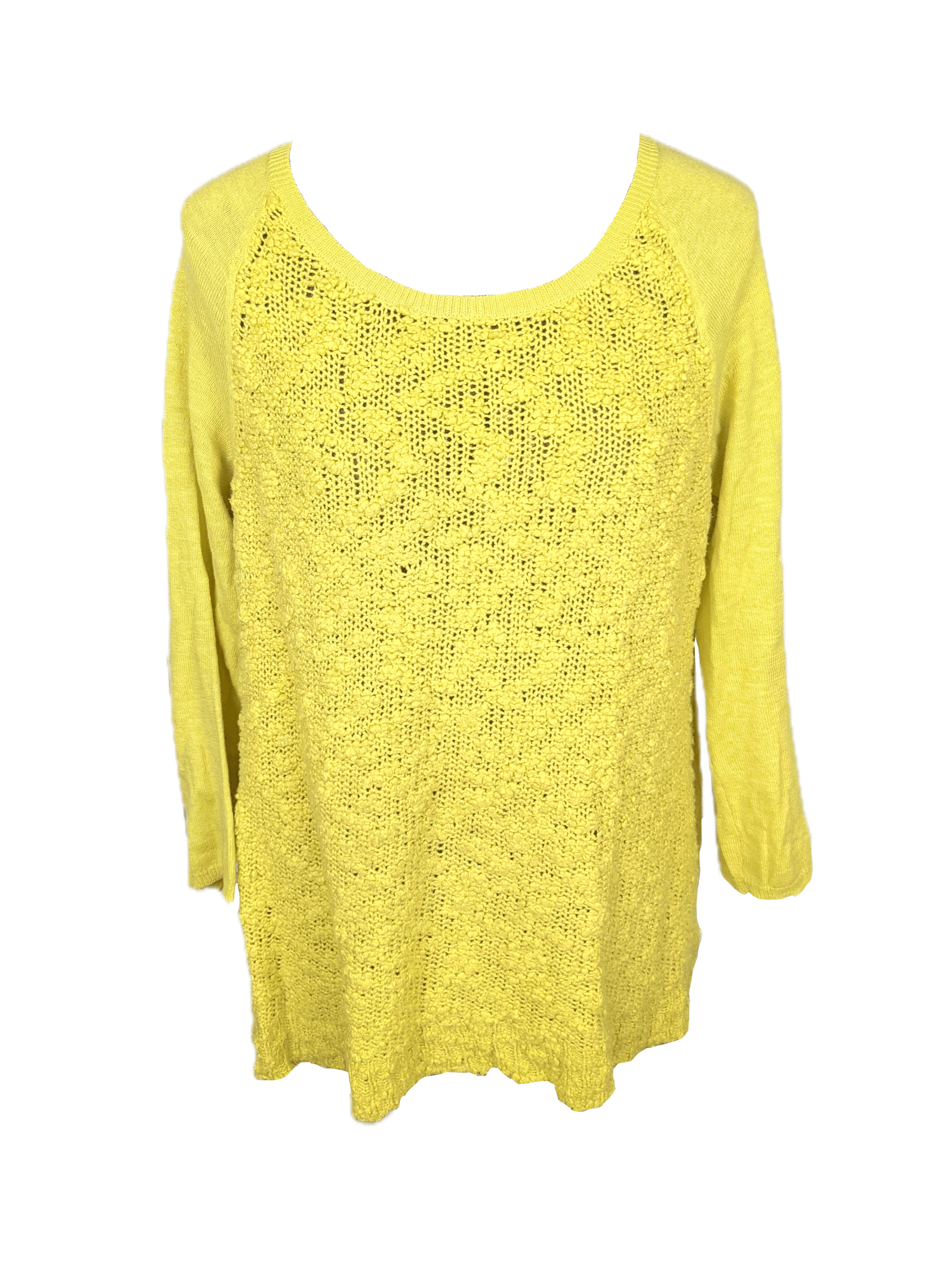 Anthropologie Anthropologie Chartreuse Knit Top Size M / US 6-8 / IT 42-44 - 2 Thumbnail