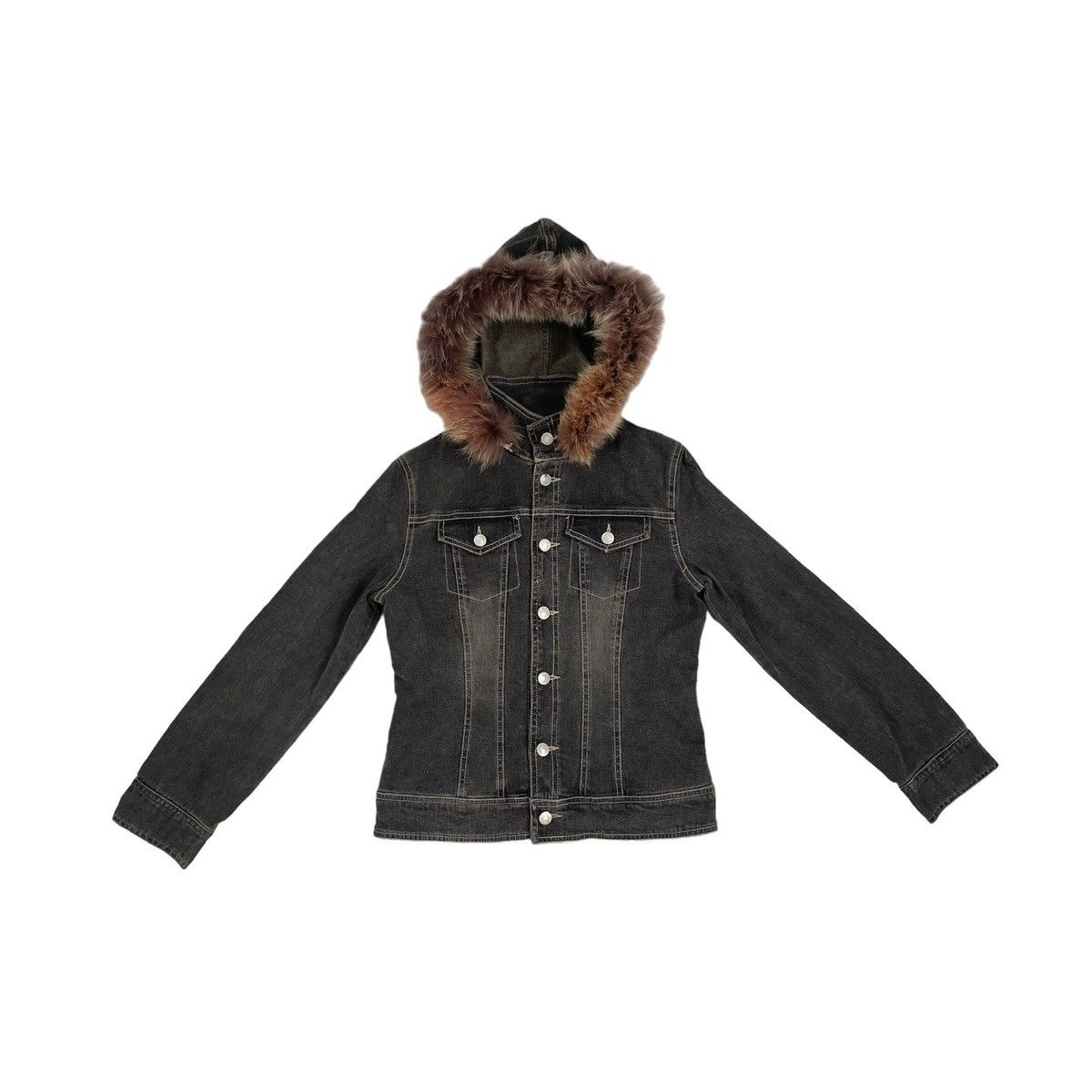 If Six Was Nine × Japanese Brand × Le Grande Bleu (L.G.B.) Fur Denim Jacket Nice Design Size US S / EU 44-46 / 1 - 1 Thumbnail