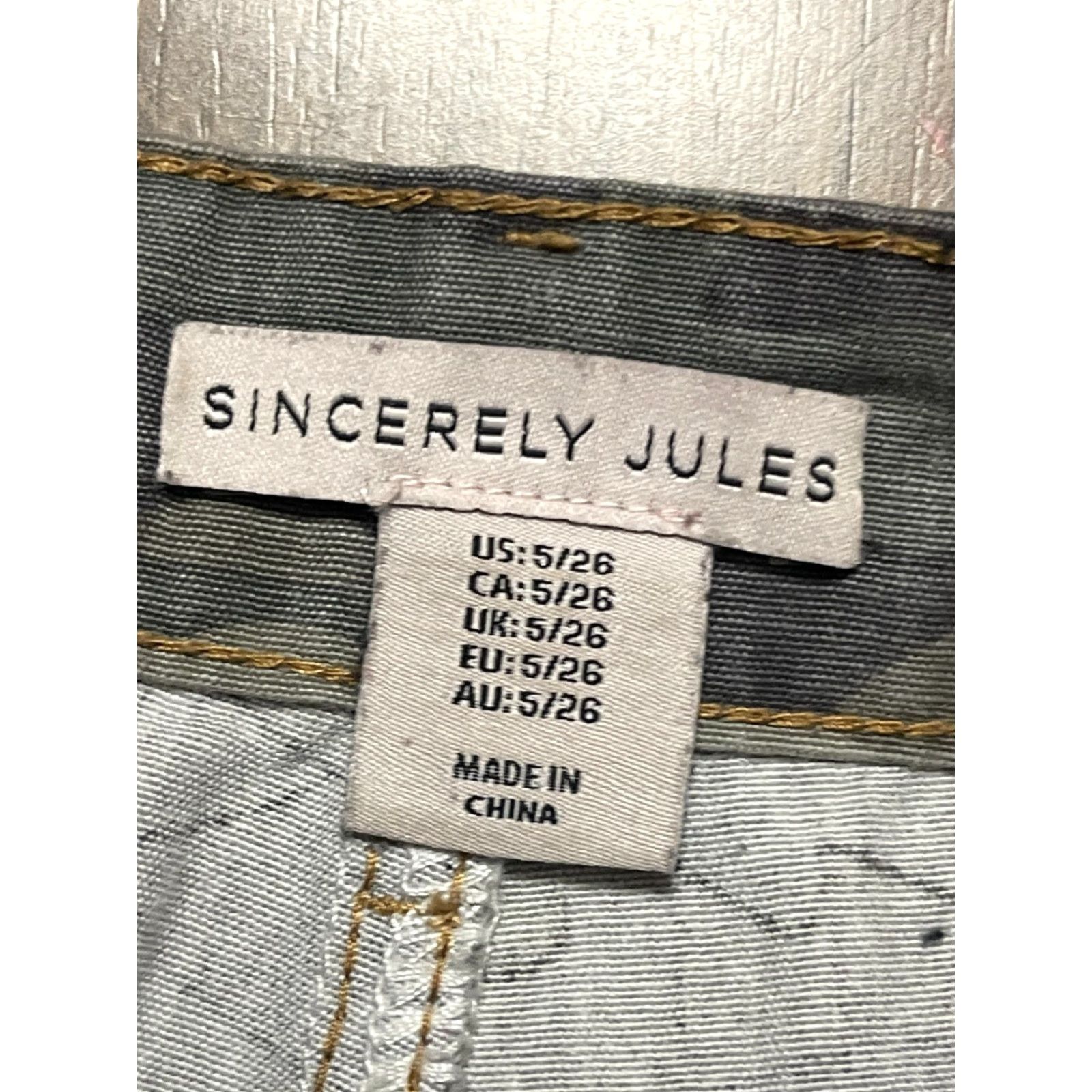 Vintage Sincerely Jules Pants Women 5/26 Green Camouflage Cargo Pants Unisex? (jury) Size 27" / US 4 / IT 40 - 5 Thumbnail
