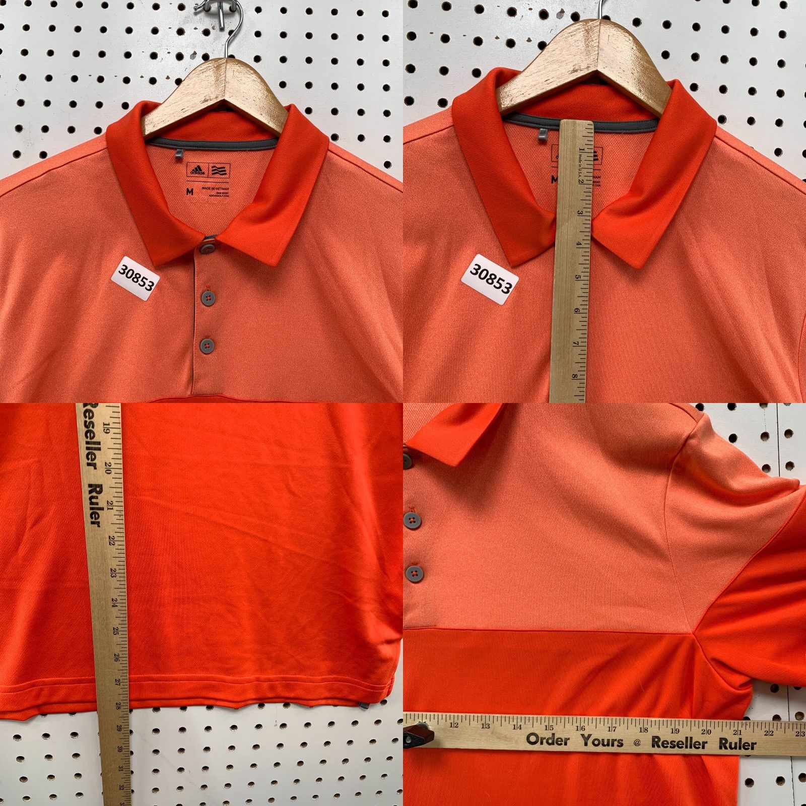 Adidas Adidas Golf Polo Shirt Mens Medium Orange Colorblock Active Short Sleeve 21x28 Polo Mens Colorblock Orange Golf Shirt Adidas Size US M / EU 48-50 / 2 - 8 Thumbnail