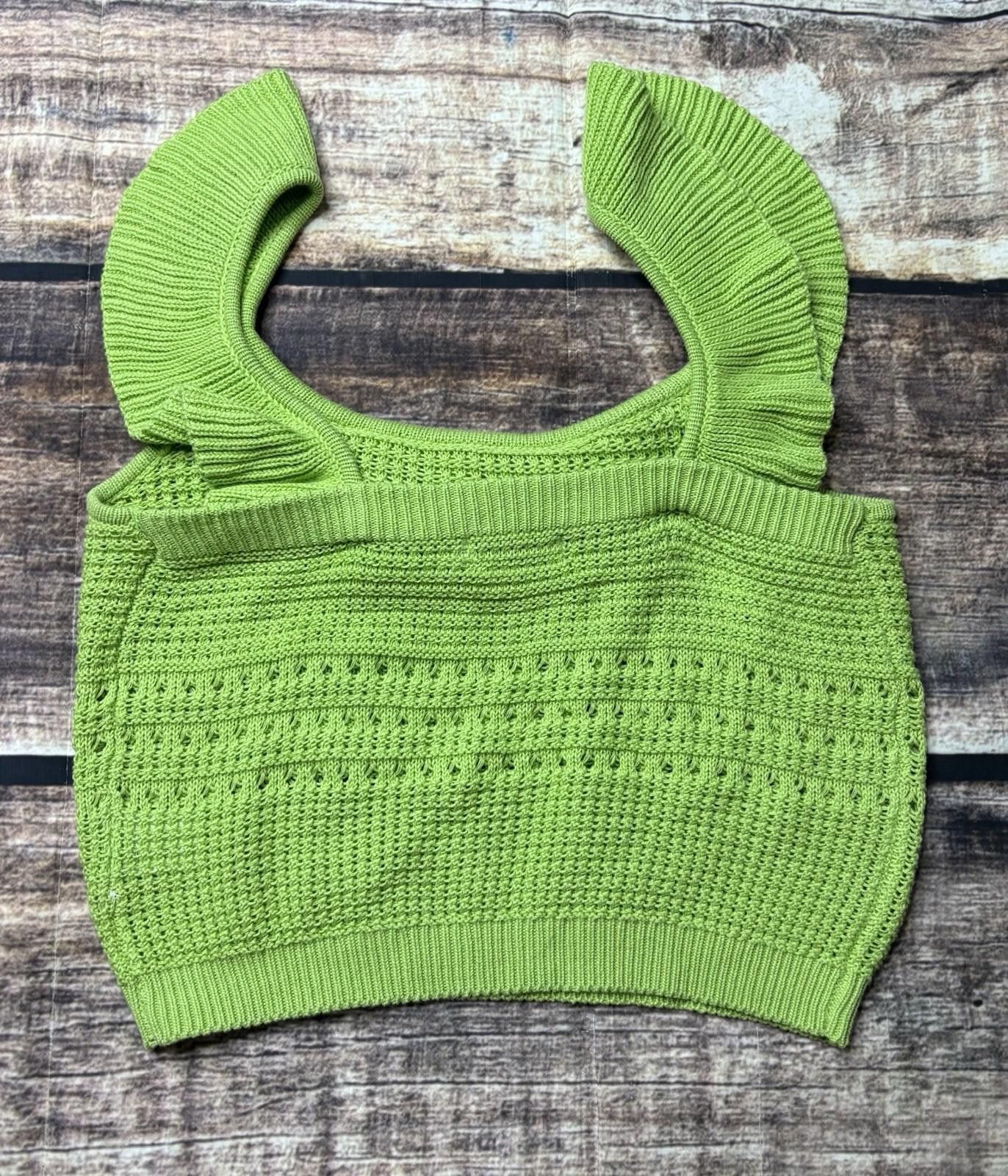 Luchiano Visconti Anthropologie Lush Crop Top Womens S Off the Shoulders Knit Size S / US 4 / IT 40 - 3 Thumbnail