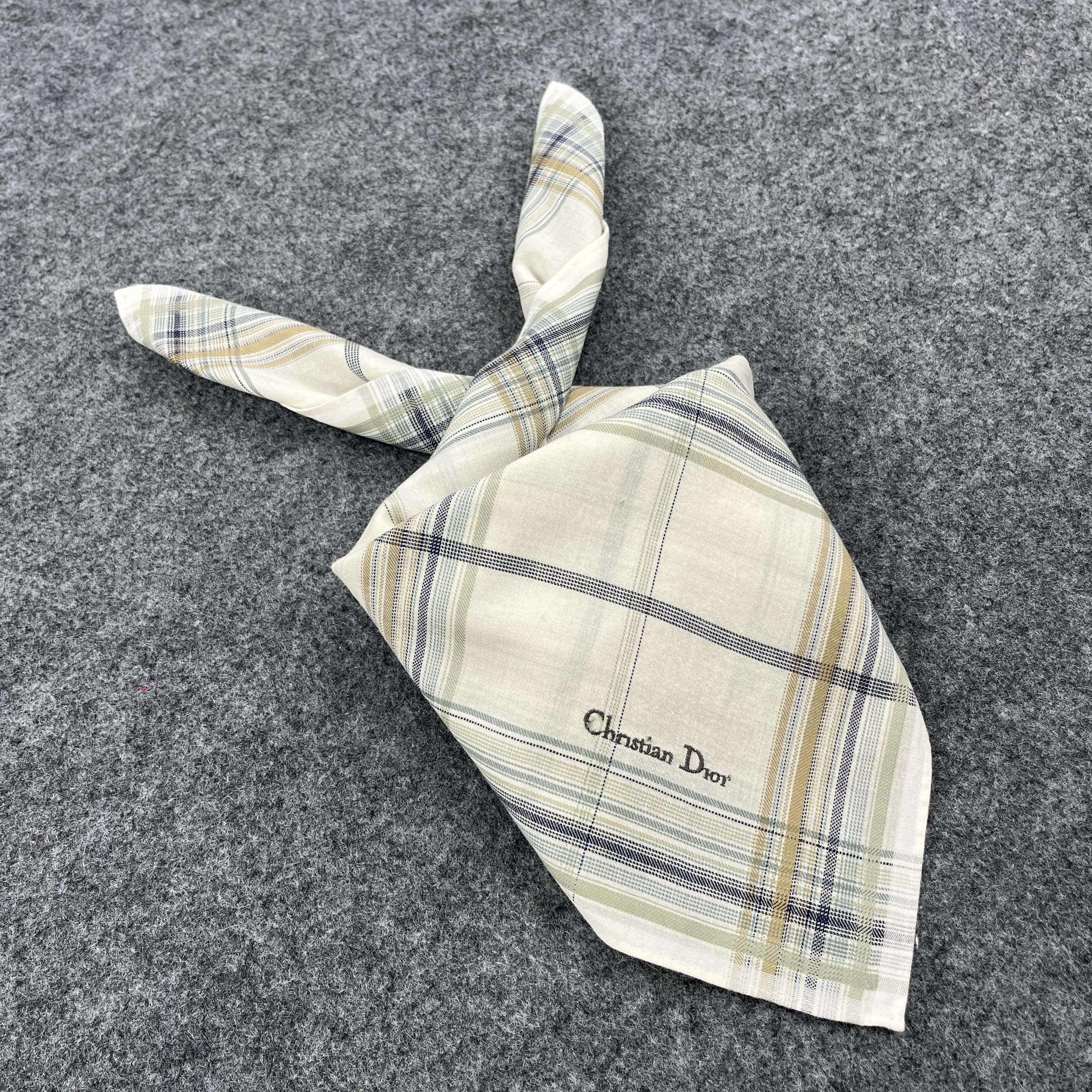 Vintage Christian Dior Handkerchief / Bandana / Neckerchief B610 Size ONE SIZE - 8 Thumbnail