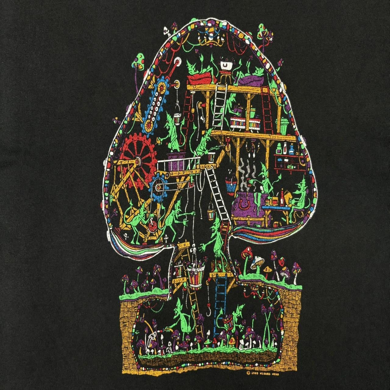Fruit Of The Loom 1995 wizard wear vintage mushroom graphic tee #mushroom Size US XL / EU 56 / 4 - 2 Thumbnail