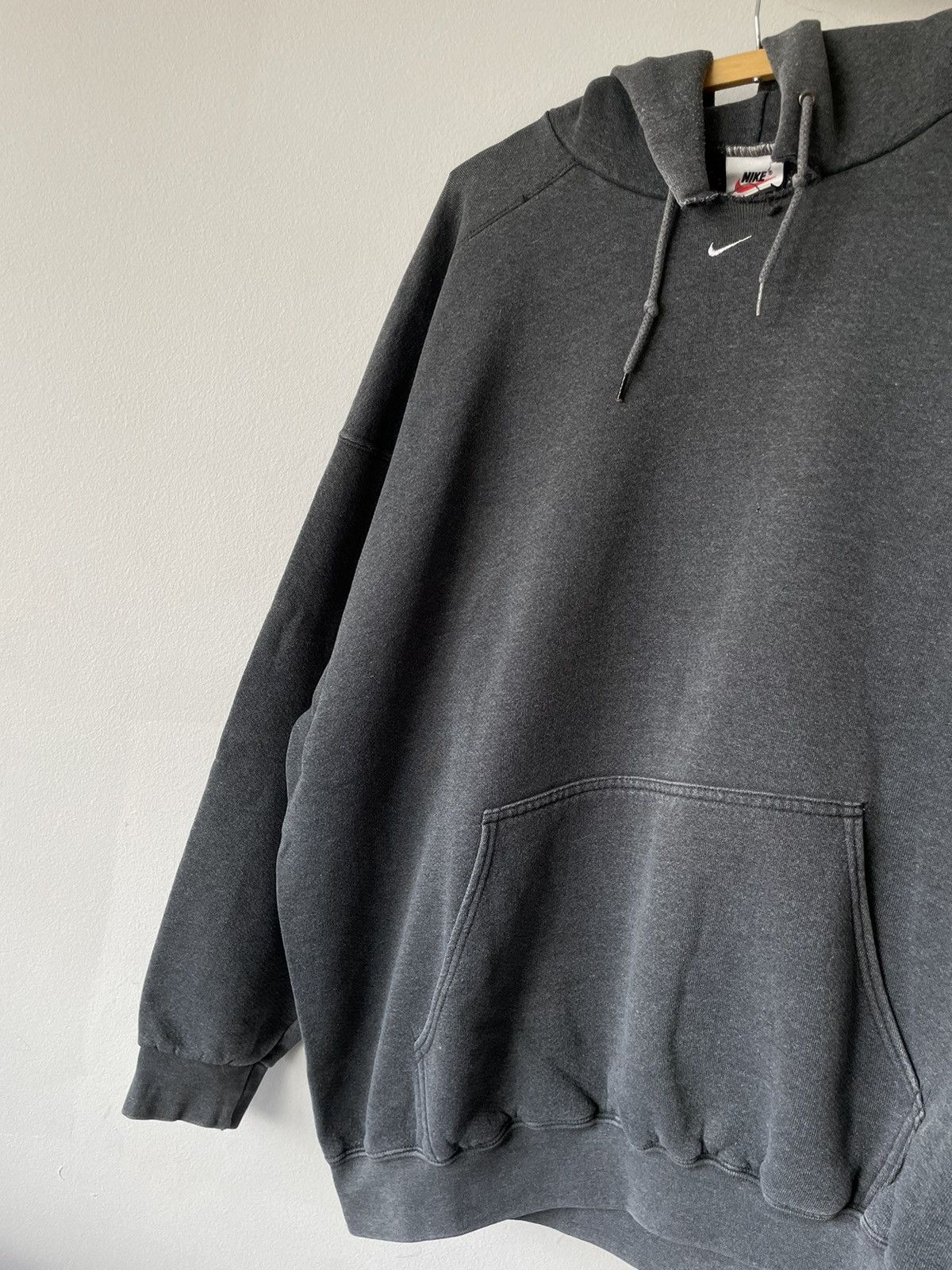 Vintage Vintage 90s Nike Check Spellout Boxy Hoodie Size US XXL / EU 58 / 5 - 14 Thumbnail