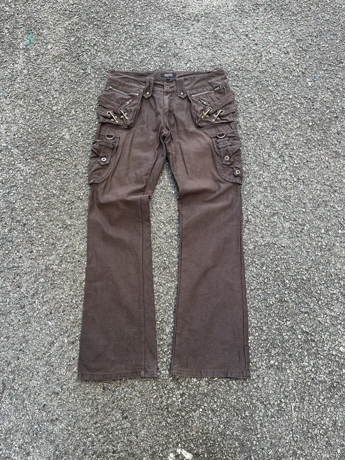 Hysteric Glamour In The Attic Flared Bondage Cargo Pants Bootcut Punk Grunge Size US 32 / EU 48 - 1 Thumbnail