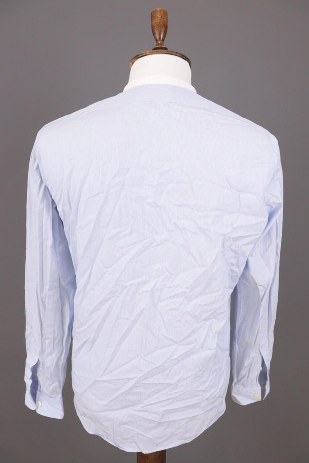 Bogloili Blue Pinstripe Collar Button Shirt Size 41 / 16