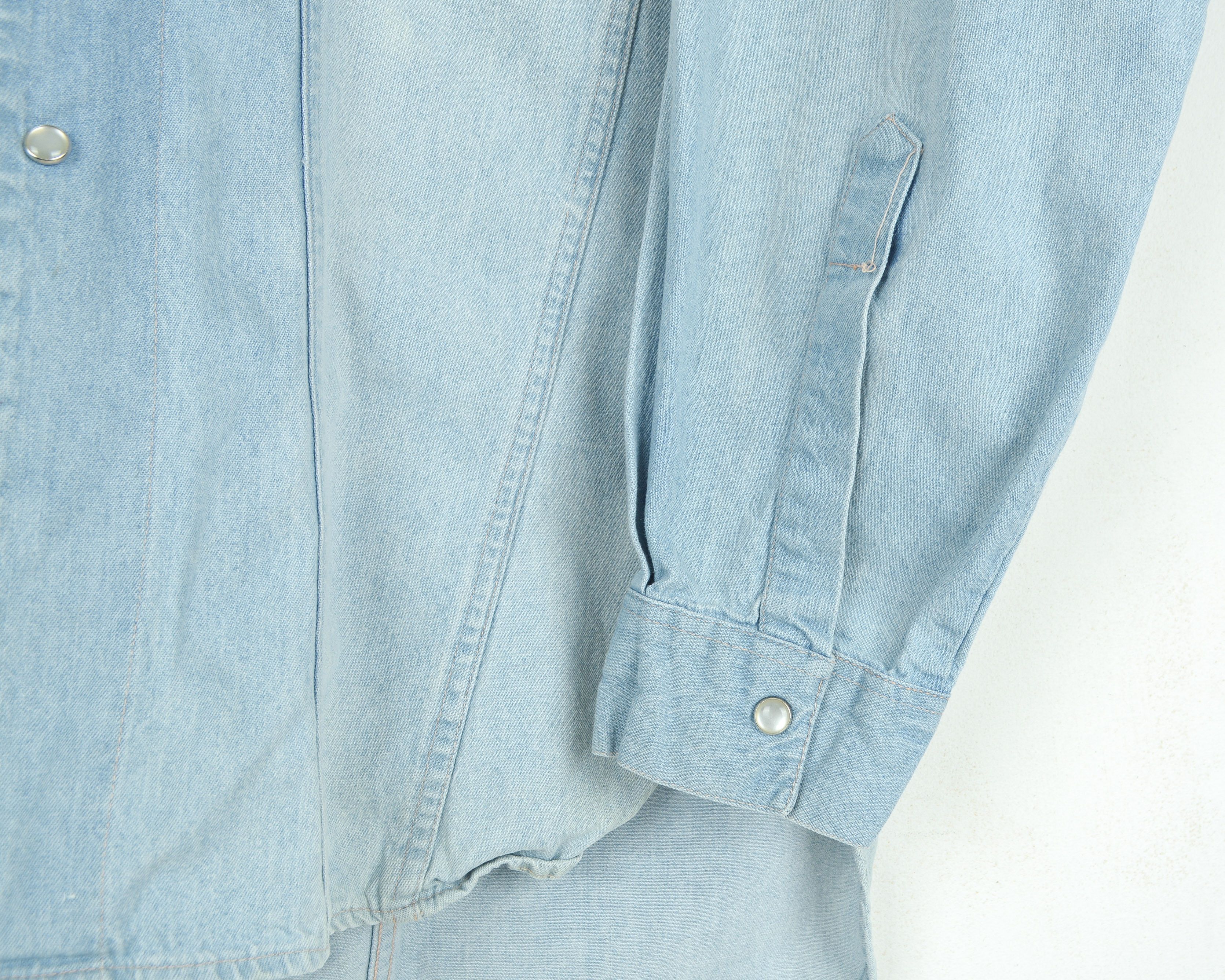 Cowboy Equipment NEWS FLASH Denim Shirt S Long Sleeved Pearl Snap Retro Size US S / EU 44-46 / 1 - 10 Thumbnail