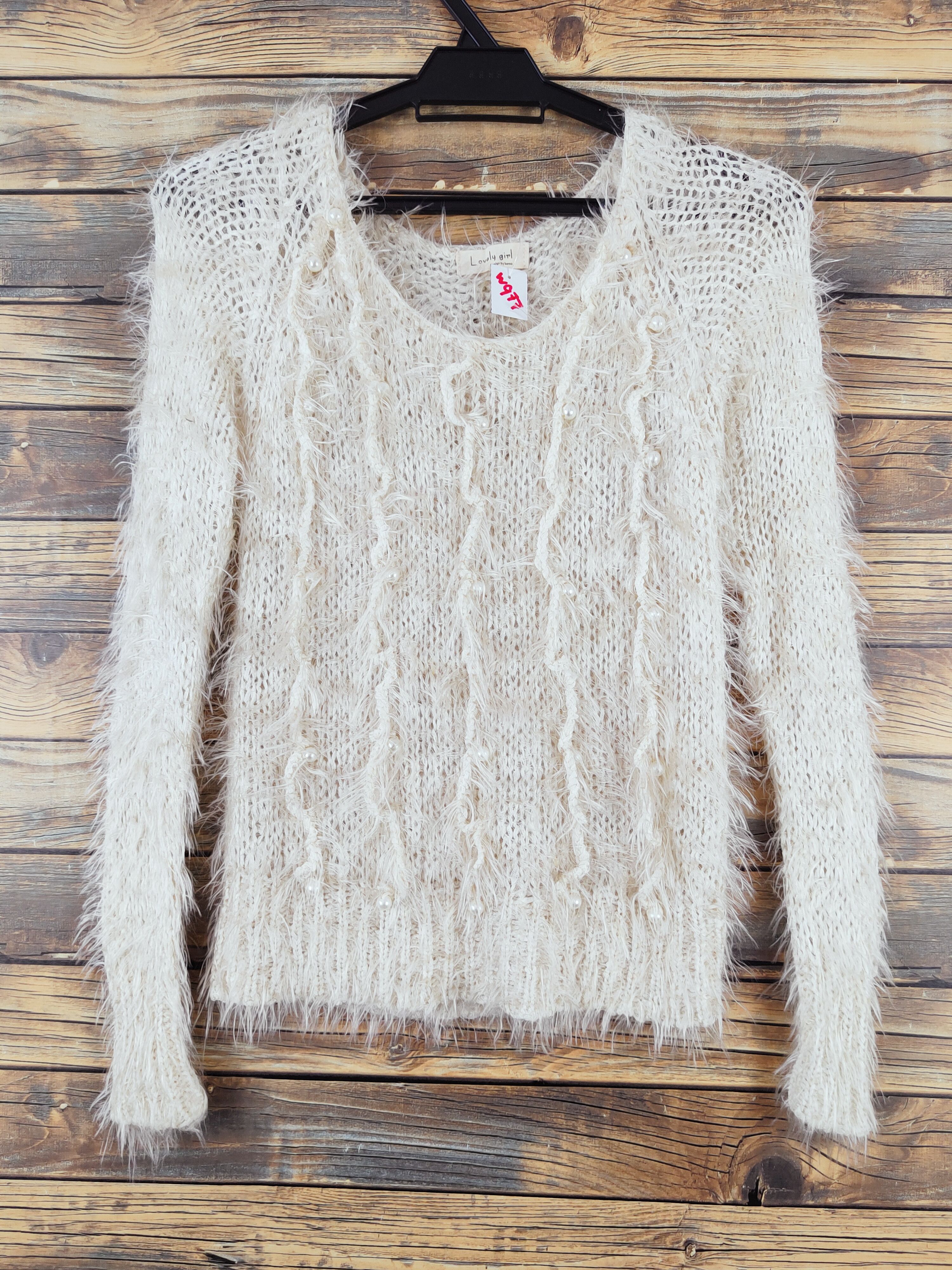 Japanese Brand × Vintage Lovely Girl Beige Shang Shaggy Fur Mohair Knitwear #W977 Size S / US 4 / IT 40 - 1 Thumbnail