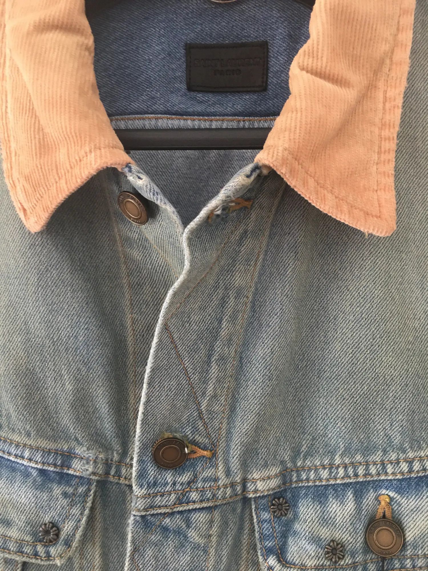 Saint Laurent Paris SS'22 Denim Sleeveless Jacket Size US L / EU 52-54 / 3 - 3 Thumbnail