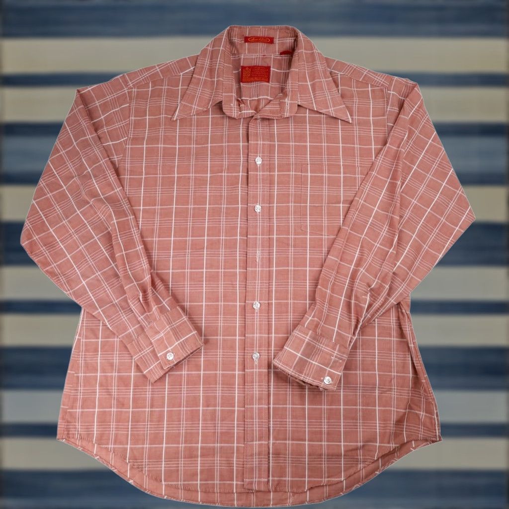Sears VINTAGE Sears Best Road King Mens XL Perma Prest Button Up Shirt Red Size US XL / EU 56 / 4 - 1 Thumbnail